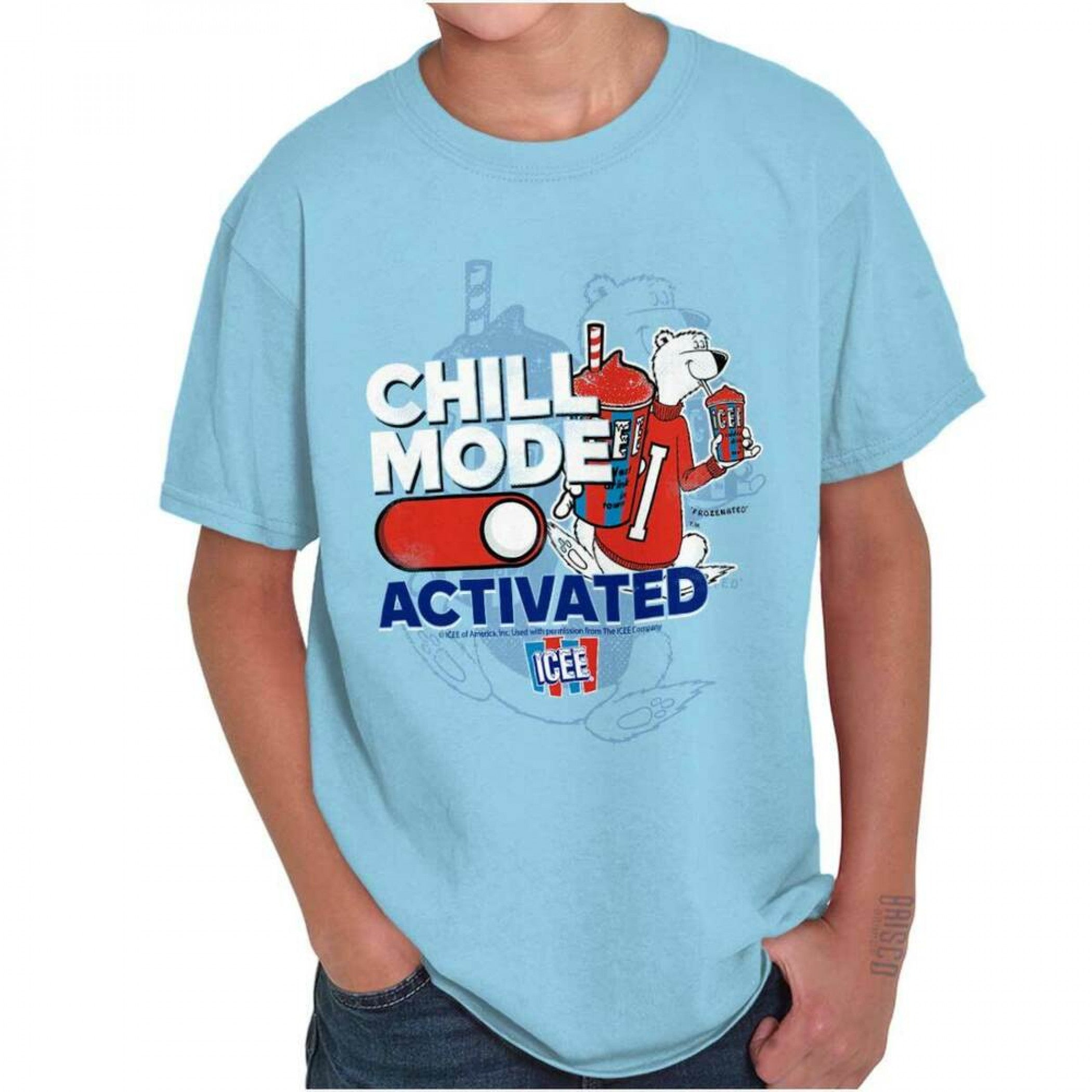 title:ICEE Bear Blue Chill Mode Activated T-Shirt;color:Blue