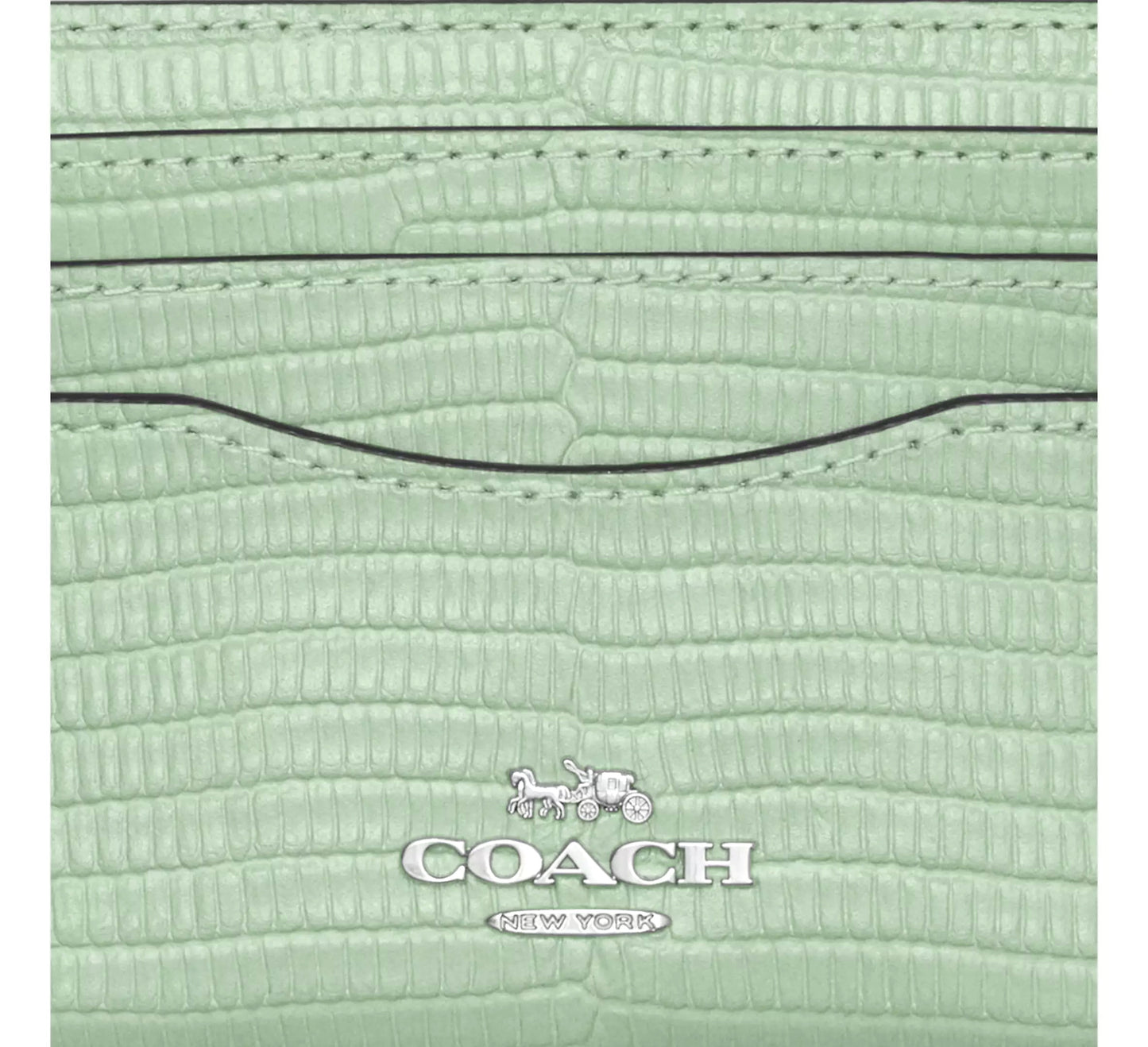 title:Coach Women's Slim Id Card Case;color:Pale Green