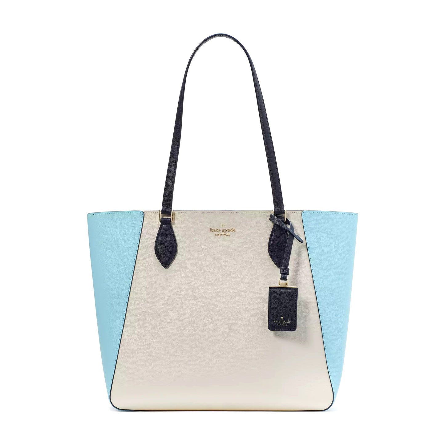 title:Kate Spade Women's Poppy Colorblock Tote;color:Blazer Blue Multi