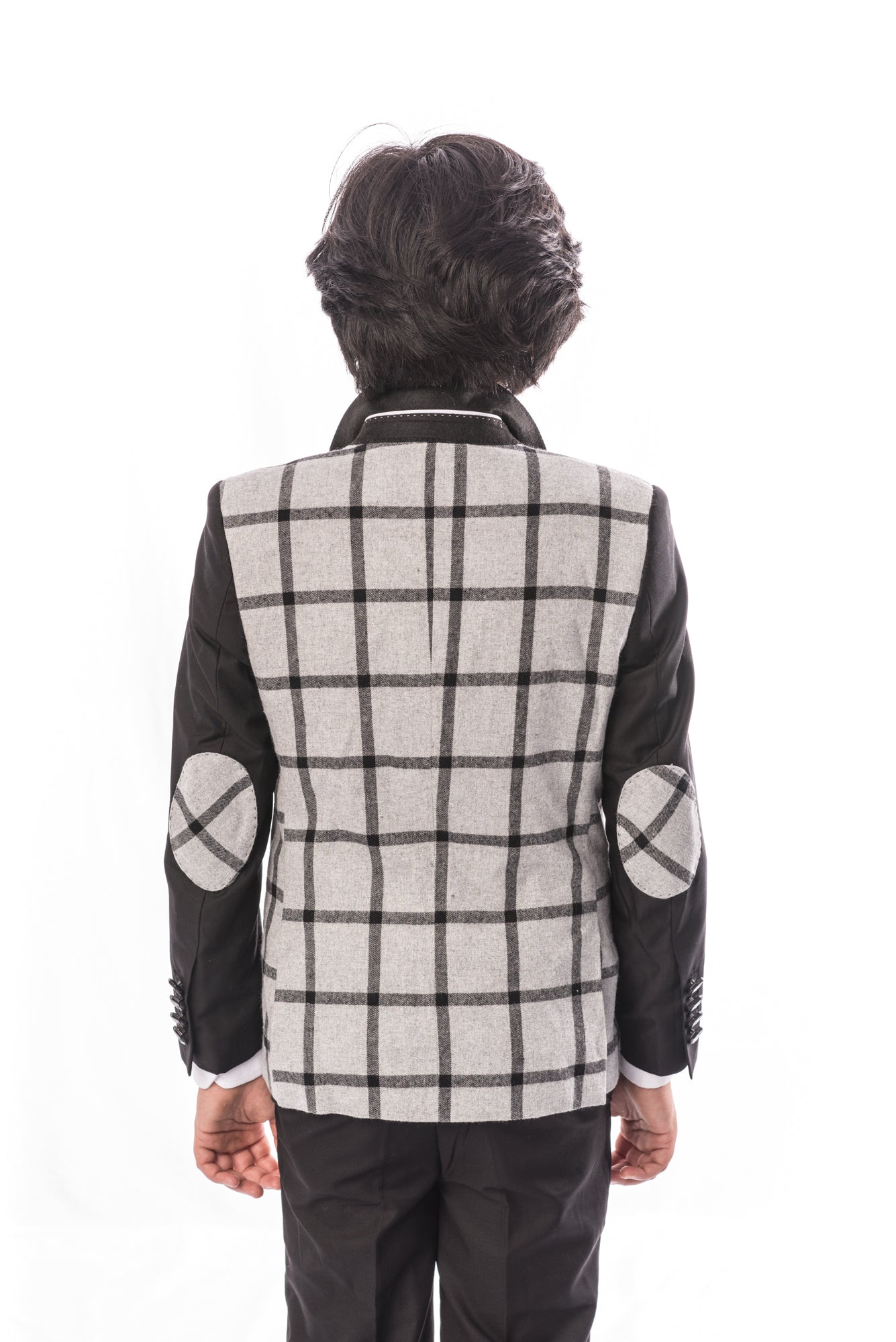 title:ELIE BALLEH Boys GREY Doted Blazer JACKET;color:GREY