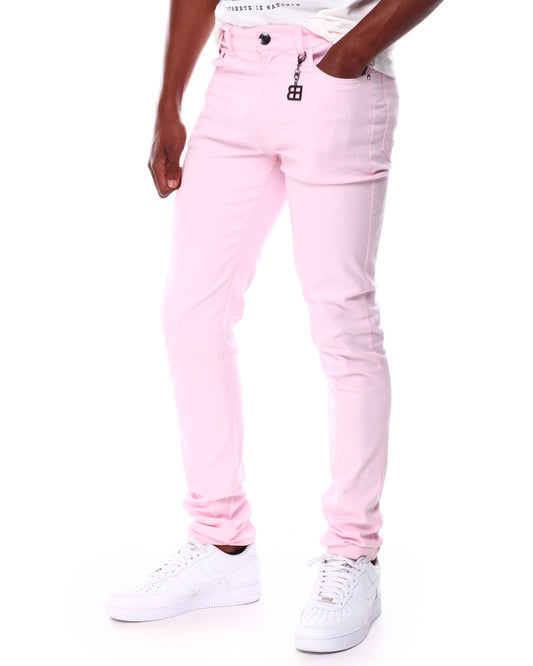 title:ELIE BALLEH PINK COTTON STRETCH 5 Packet Twill Pants;color:PINK