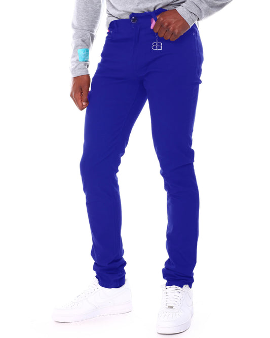 title:ELIE BALLEH ROYAL COTTON STRETCH 5 Packet Twill Pants;color:ROYAL