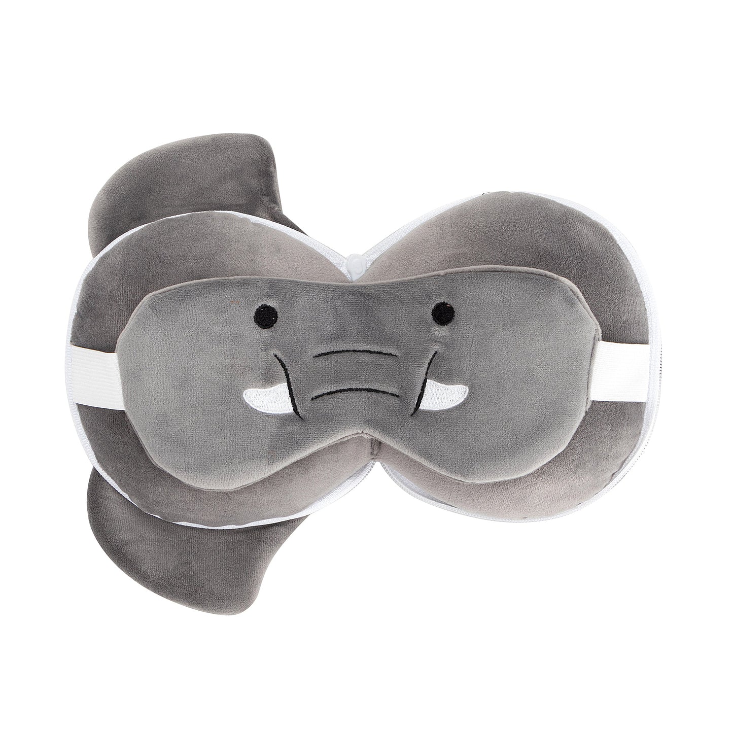 Kids 2-in-1 Travel Pillow and Eye Mask Animal Plush Soft Eye Mask Blindfold for Sleeping, Nights and Travel