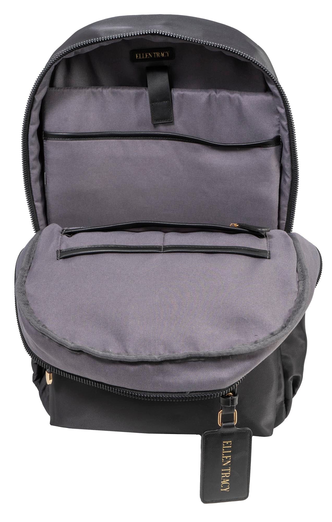 Ellen Tracy 19 Inch Nylon Twill Workbook Backpack