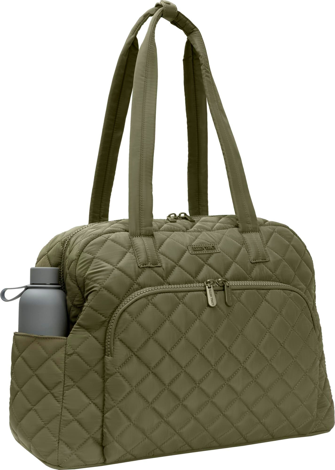 Ellen Tracy 20 Inch Diamond Nylon Quilted Duffel