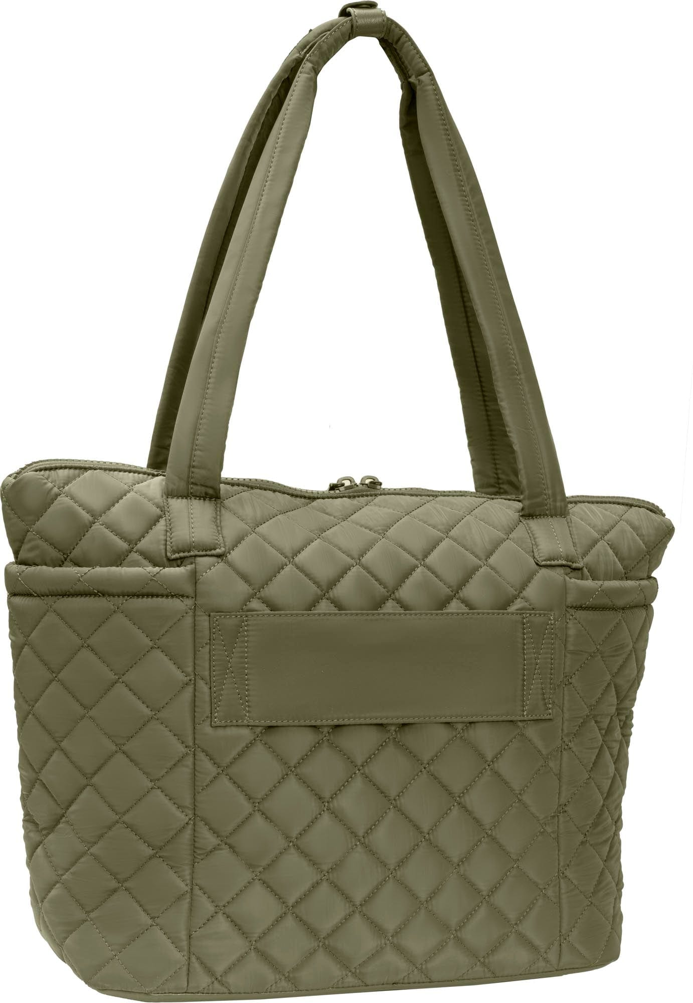 Ellen Tracy 20 Inch Diamond Quilted Nylon Large Travel Workbook Tote Bag