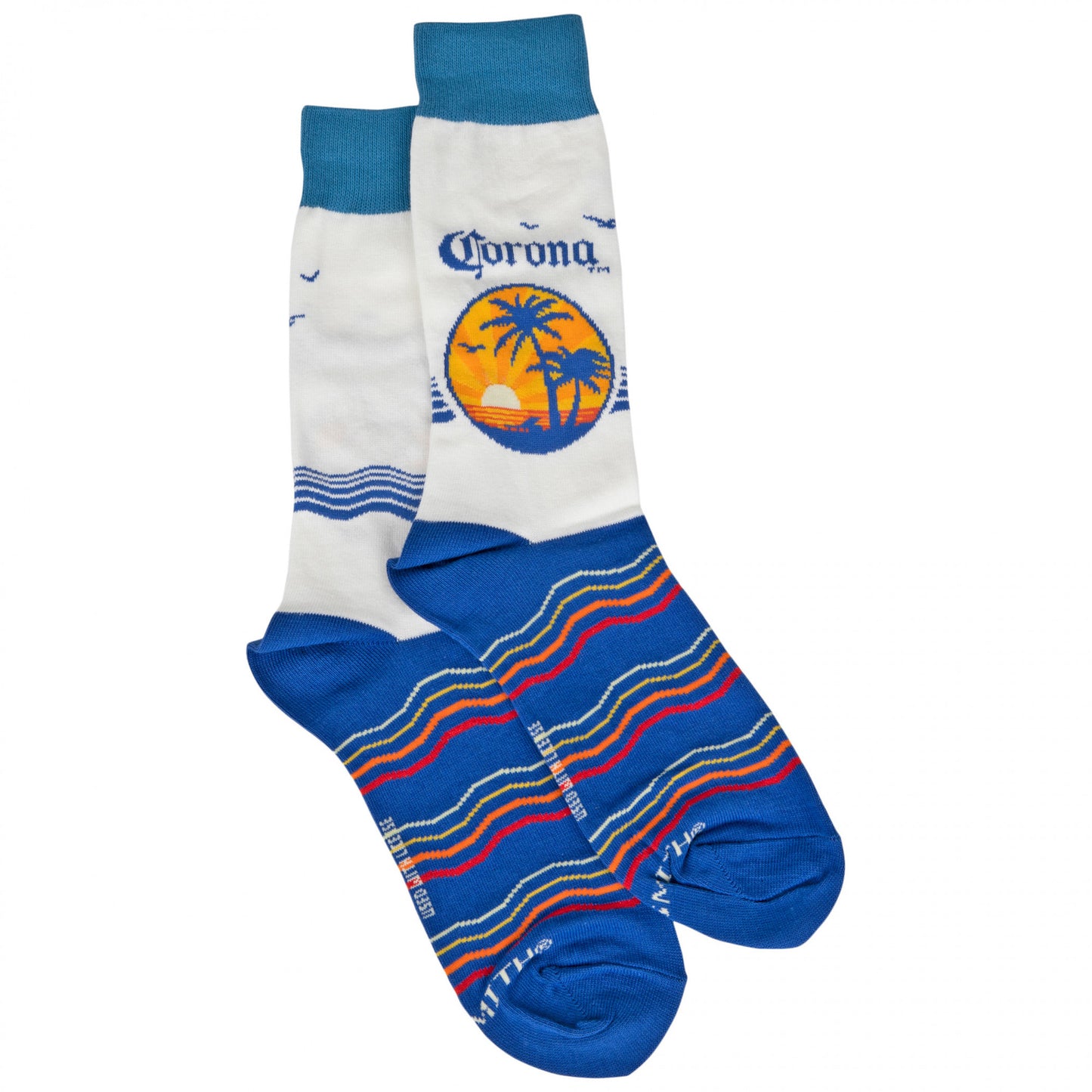 title:Corona Extra Summer Beach Scene Men's Socks;color:Multi-Color