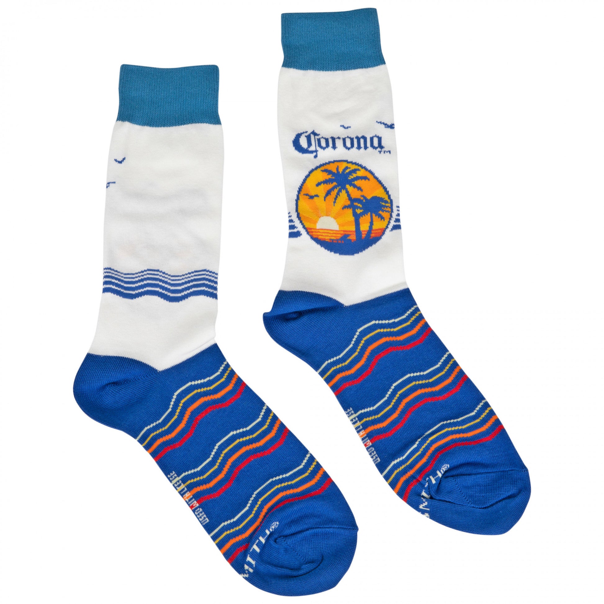 title:Corona Extra Summer Beach Scene Men's Socks;color:Multi-Color