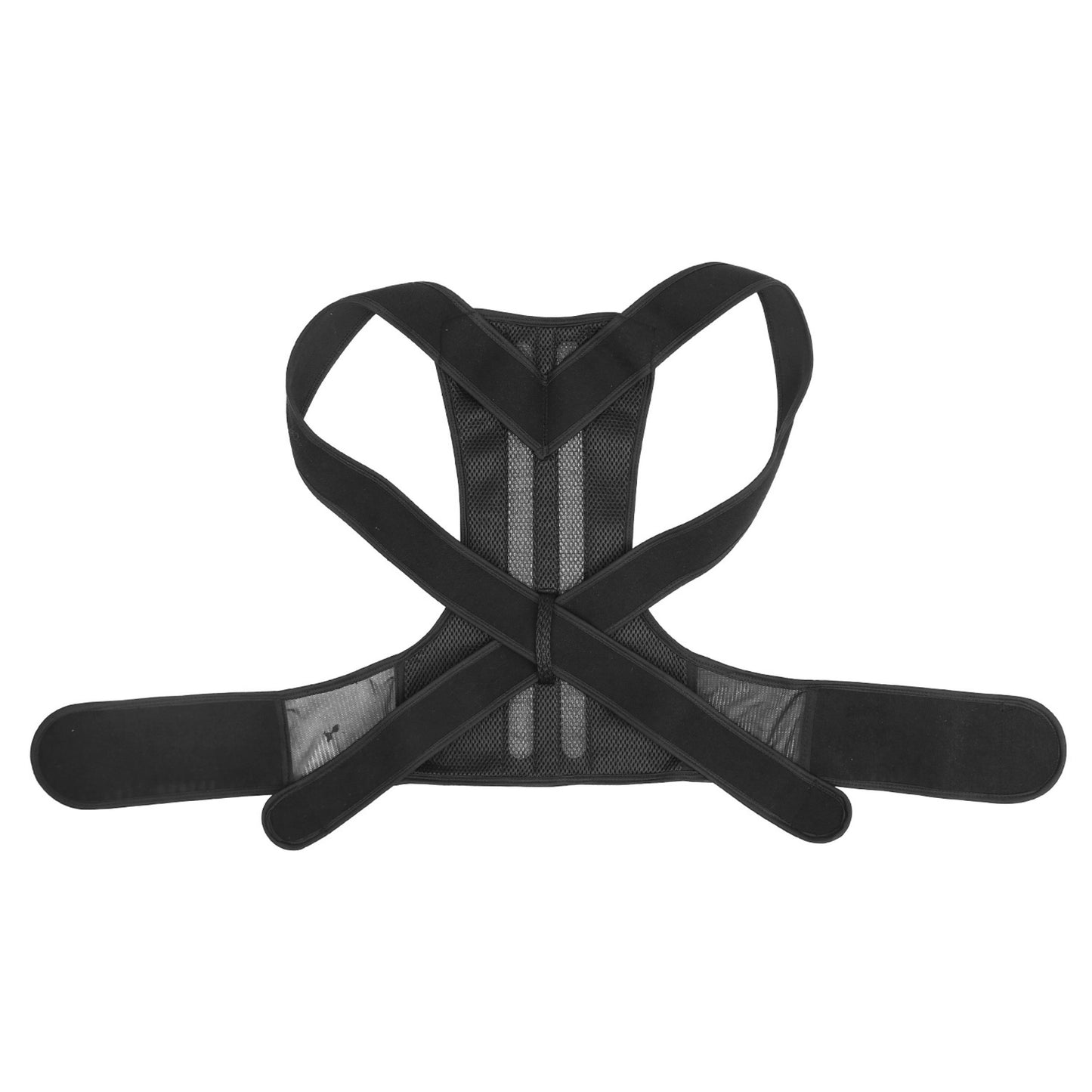 title:Unisex Posture Corrector Brace - Lumbar & Upper Back Support - Clavicle & Shoulder Belt (150 characters);color:Black