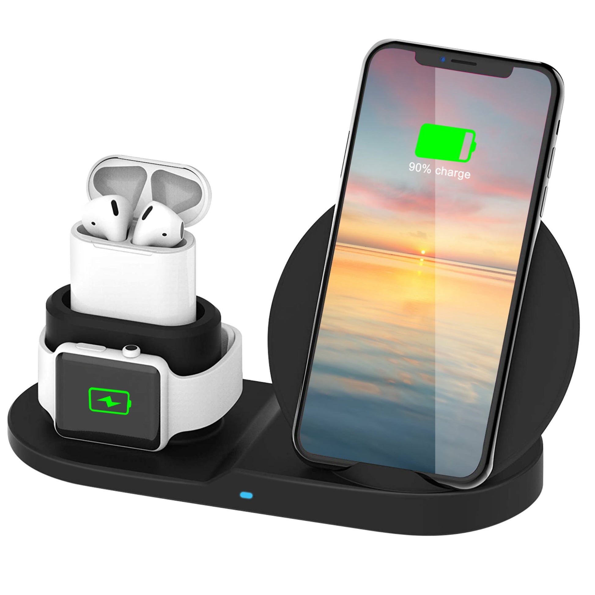 10W Fast Wireless Charger for iPhone, iWatch, AirPods - Fits iPhone 11/11Pro/XS/XR/MAX/X/8 Plus/8, Samsung Galax - Ruumur