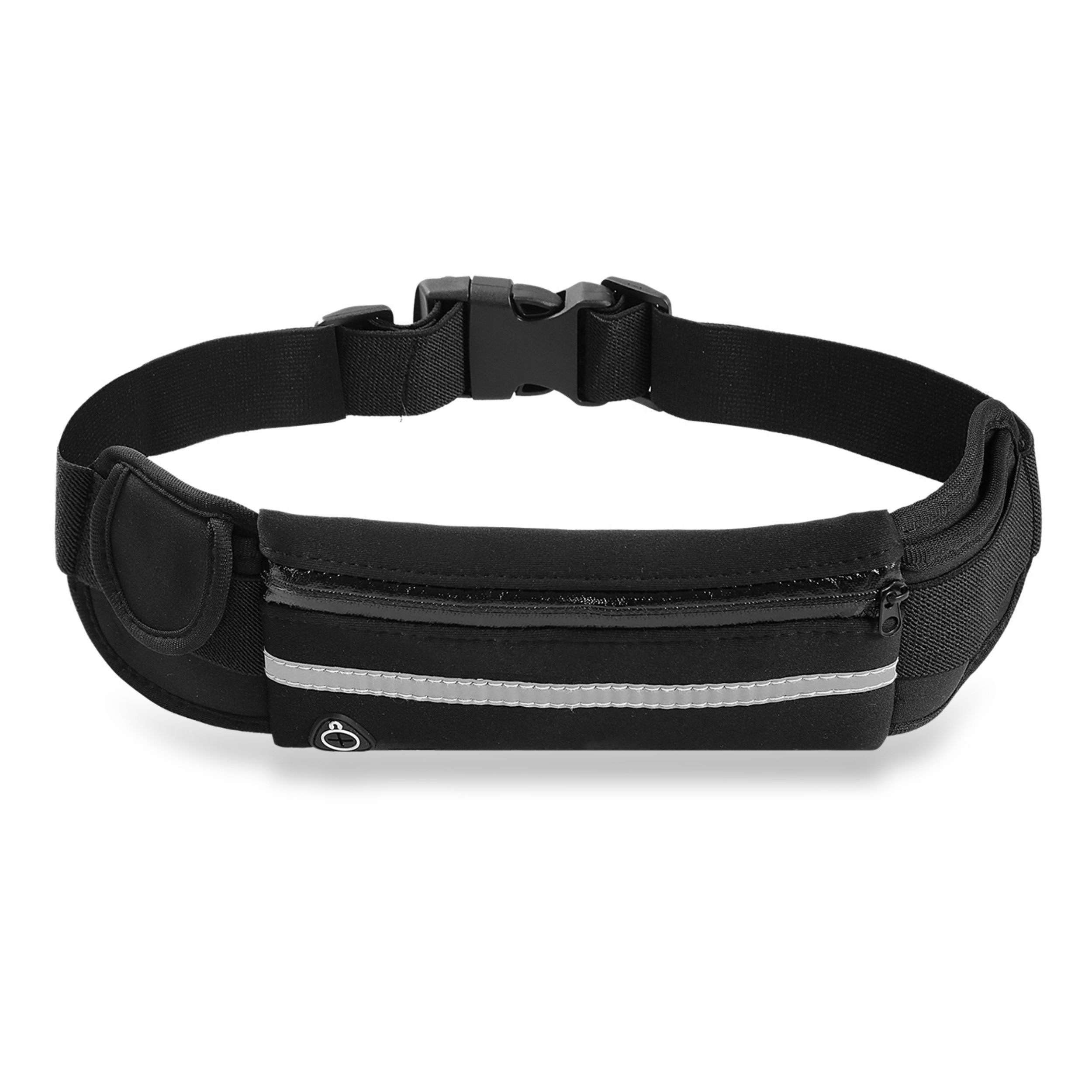 title:Waterproof Running Belt Pack - Adjustable Waist Pouch;color:Black