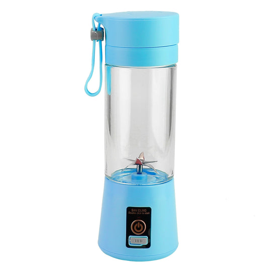 title:USB Rechargeable Portable Juicer Blender - 6 Blades, Powerful Motor;color:Blue