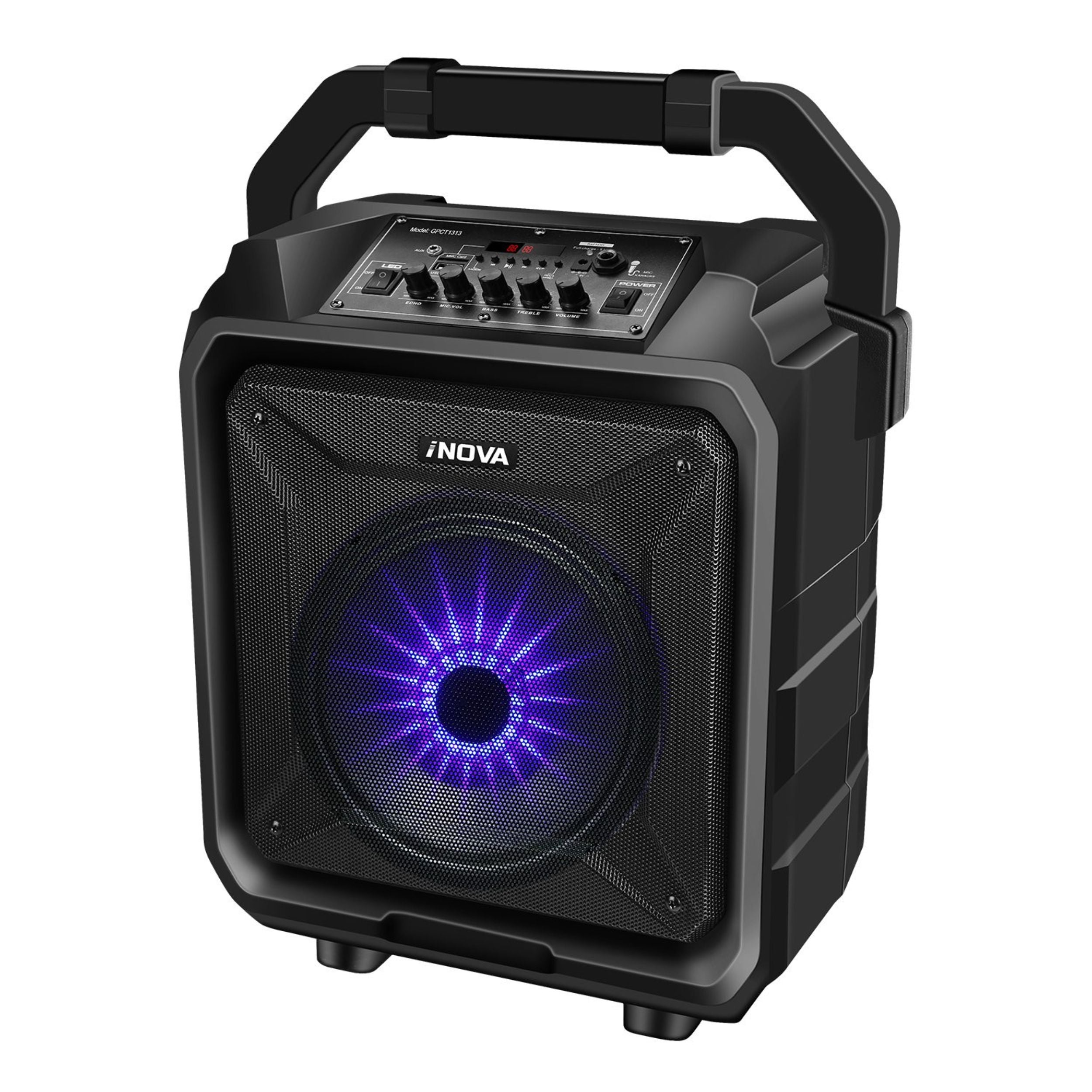 title:Portable Wireless Party Speaker with Disco Lights;color:Black