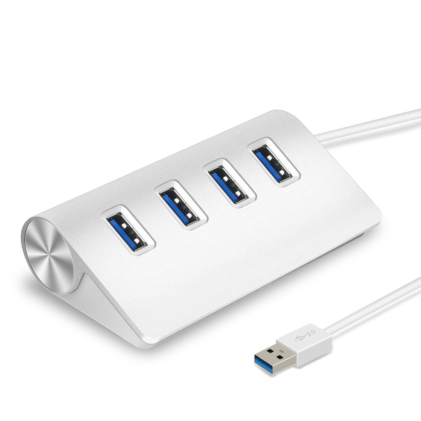 title:USB3.0 Hub - 4 Ports, Aluminum, 5Gbps, File & Video Transfer, U Disk, Flash Drive, Mouse, Camera;color:White