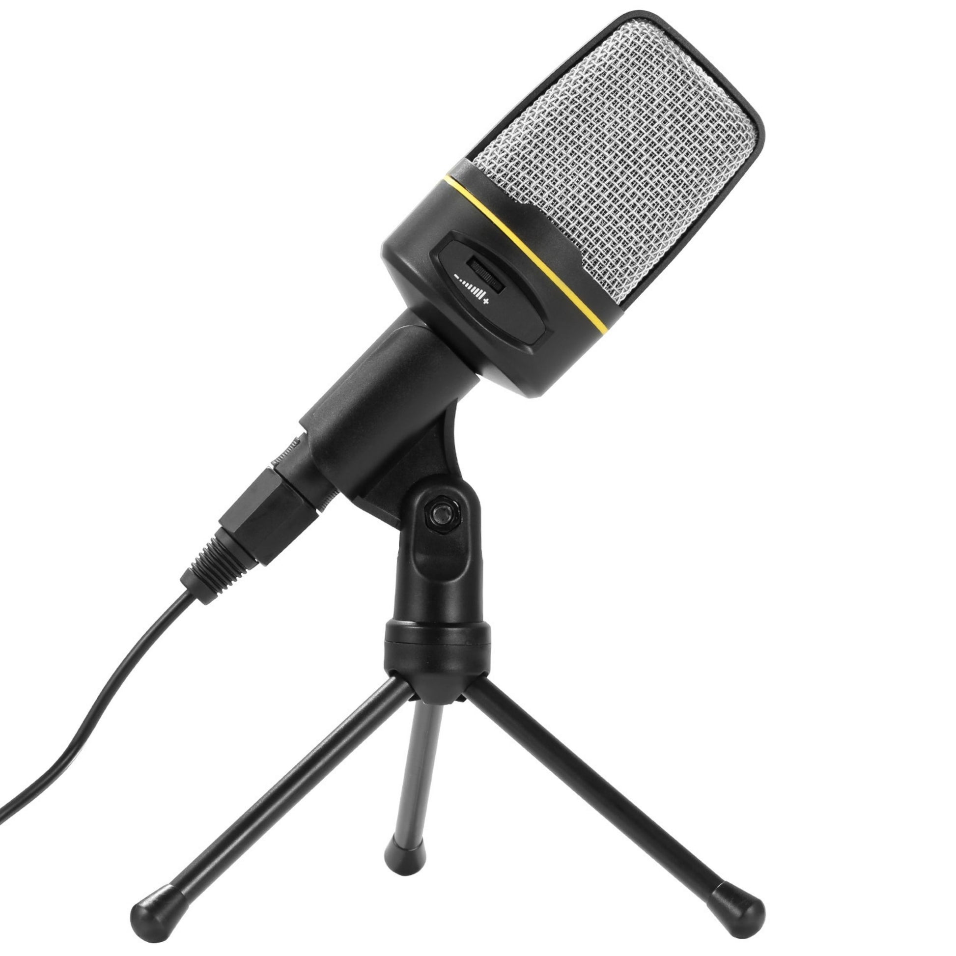 title:Pro Condenser Mic w/ Tripod Stand – Studio Recording Desktop Mic for Podcasting, Broadcasting, Gaming – Chatting, Webcasting | 3.5m;color:Black