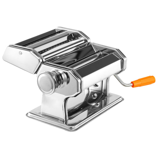 title:Stainless Steel Pasta Maker Roller - 6 Thickness Settings, Fettuccine Noodle - 1 Machine;color:Chrome