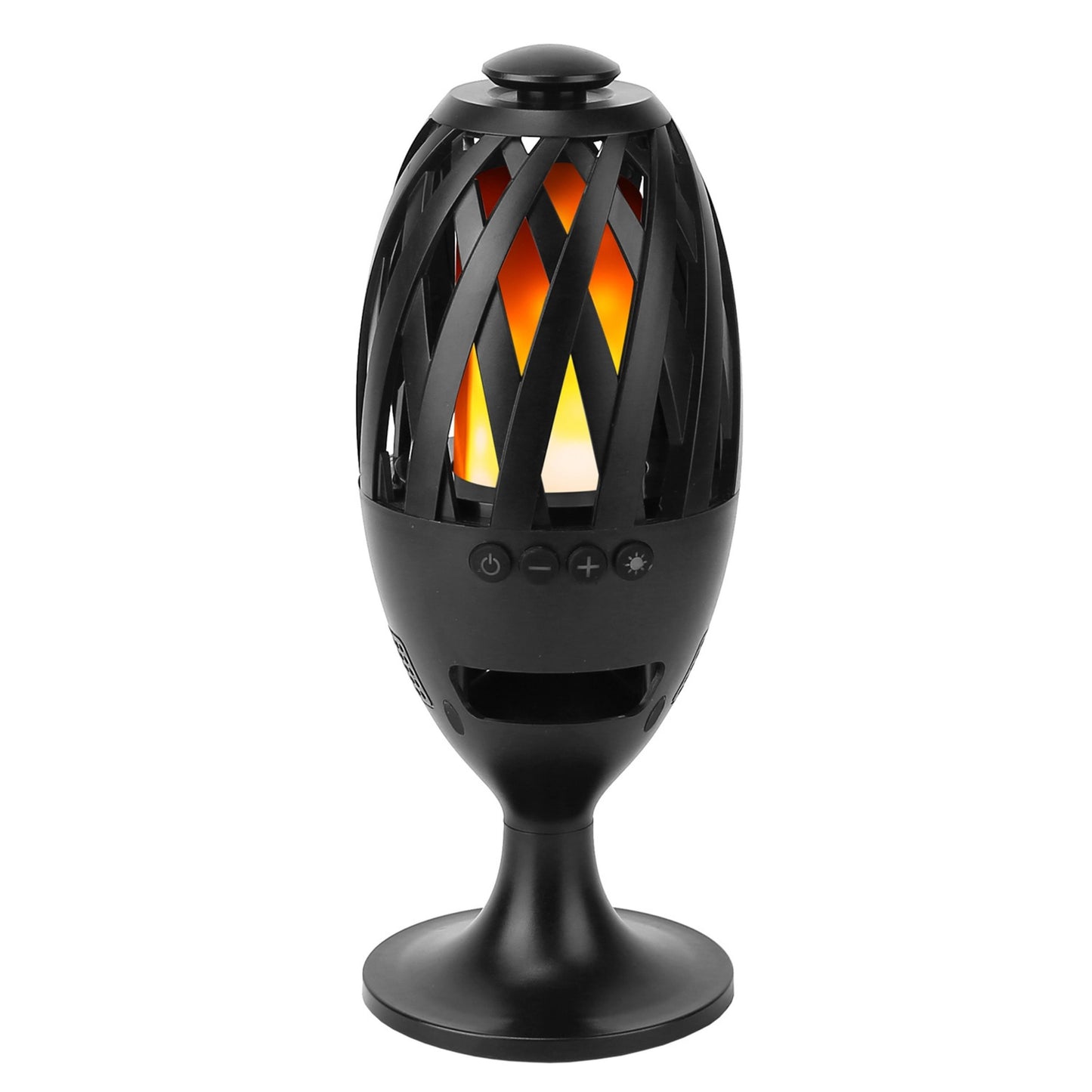 title:Waterproof LED Flame Speakers - Stereo Bass, Wireless, Outdoor Light-Up, Atmosphere LED Flickers, Patio Stake;color:Black