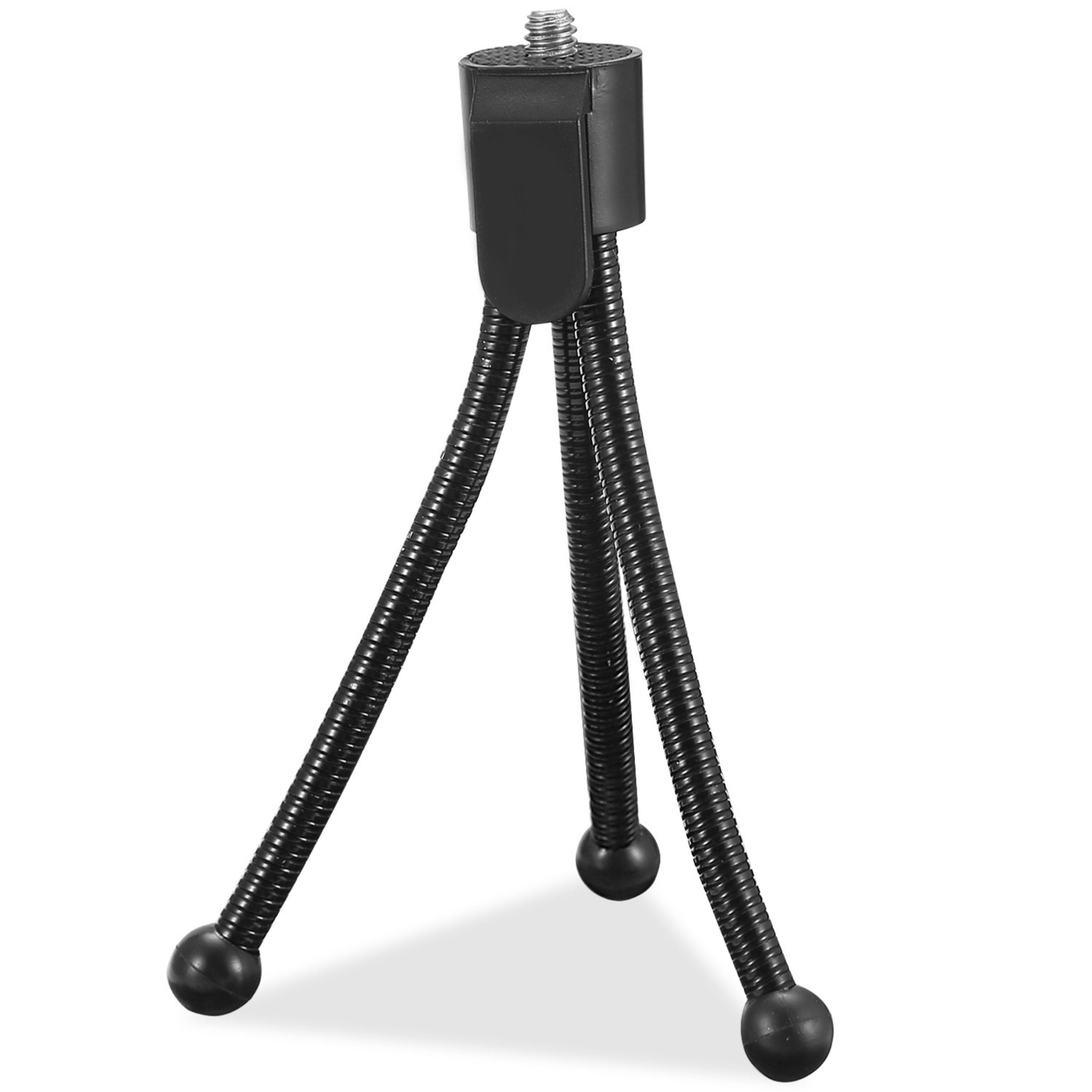 title:Flexible Tripod Stand for Camera & Mini Projector - Heavy Duty Tabletop Mount with Anti-Slip Feet - Ideal for Photography & Video Recording;color:Black