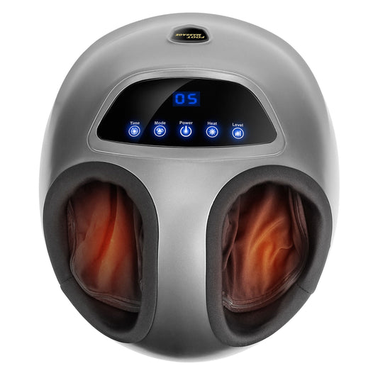 title:Foot Relief: Electric Massager with Heat, Air Compression, Intensity Control, Time Setting - US9.5;color:Gray