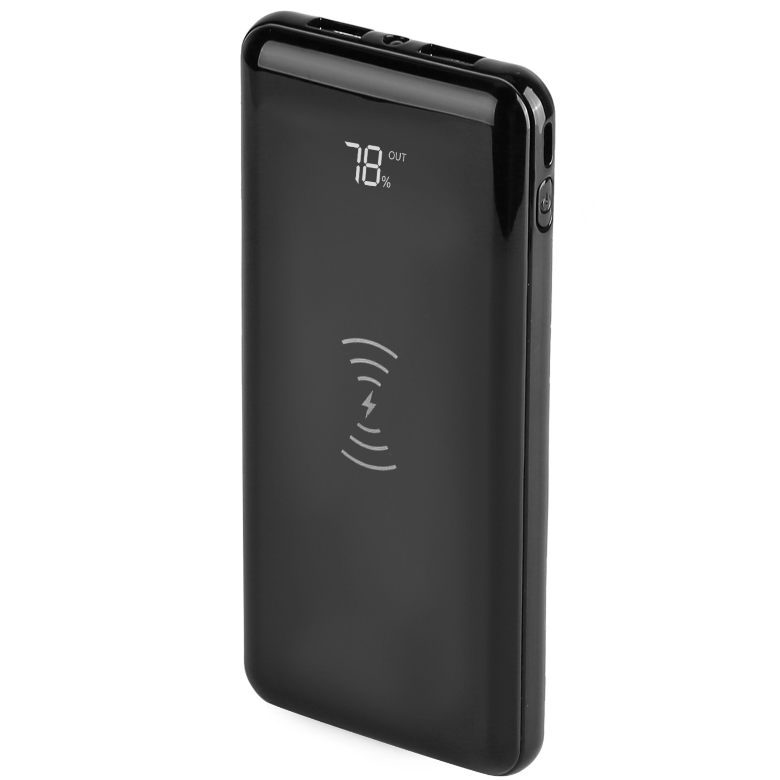 title:Wireless Charging Station Power Bank - 10000mAh, Phone/Tablet Charger, 4 Flashlight, Travel Outdoor;color:Black