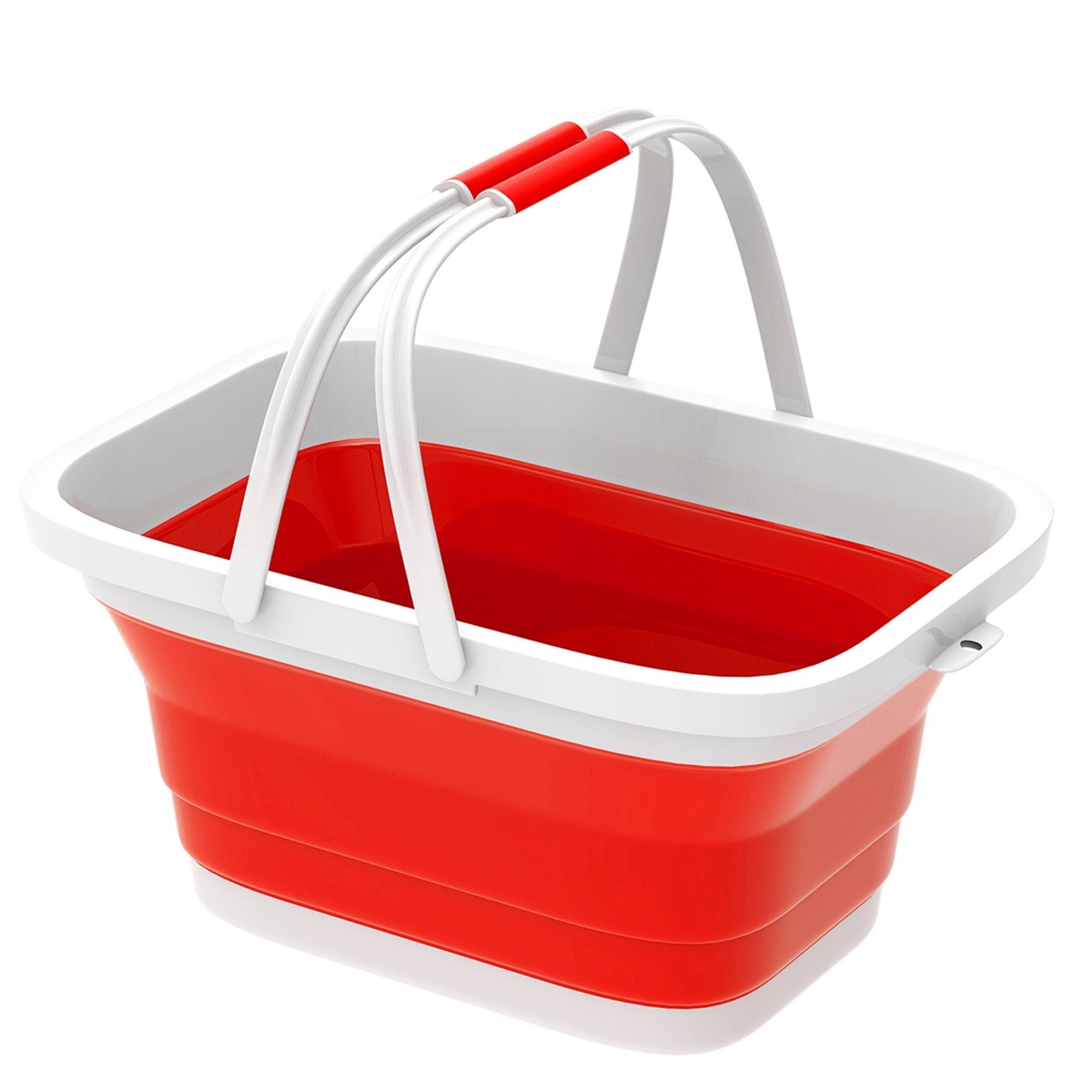 title:10L Collapsible Fruit Basket | Vegetable Sink Basin Tub | Space Saving | Ice Beverage Storage | Camping Picnic BBQ;color:Red