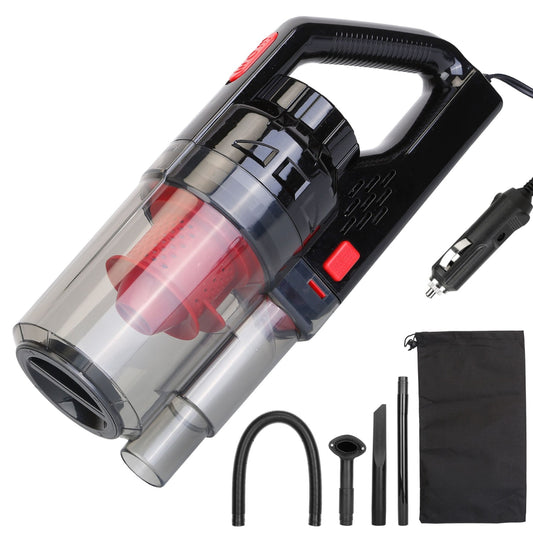 title:Powerful Handheld Car Vacuum Cleaner - 120W, 7000PA Suction, Wet/Dry, Accessory Kit;color:Black