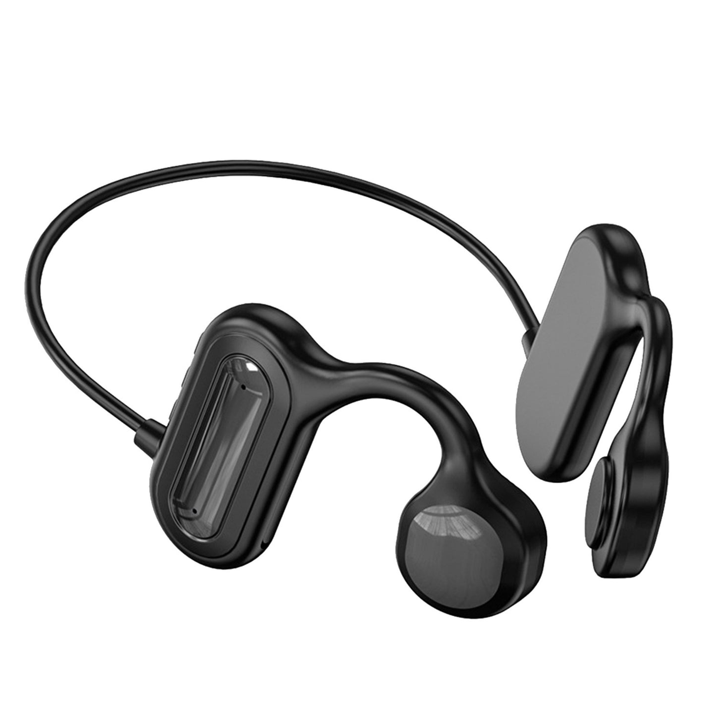 title:Wireless Bone Conduction Headphones - Open Ear Sports Headset w/ Mic, IPX5 Sweatproof, MMC Card Support, V5.1;color:Black