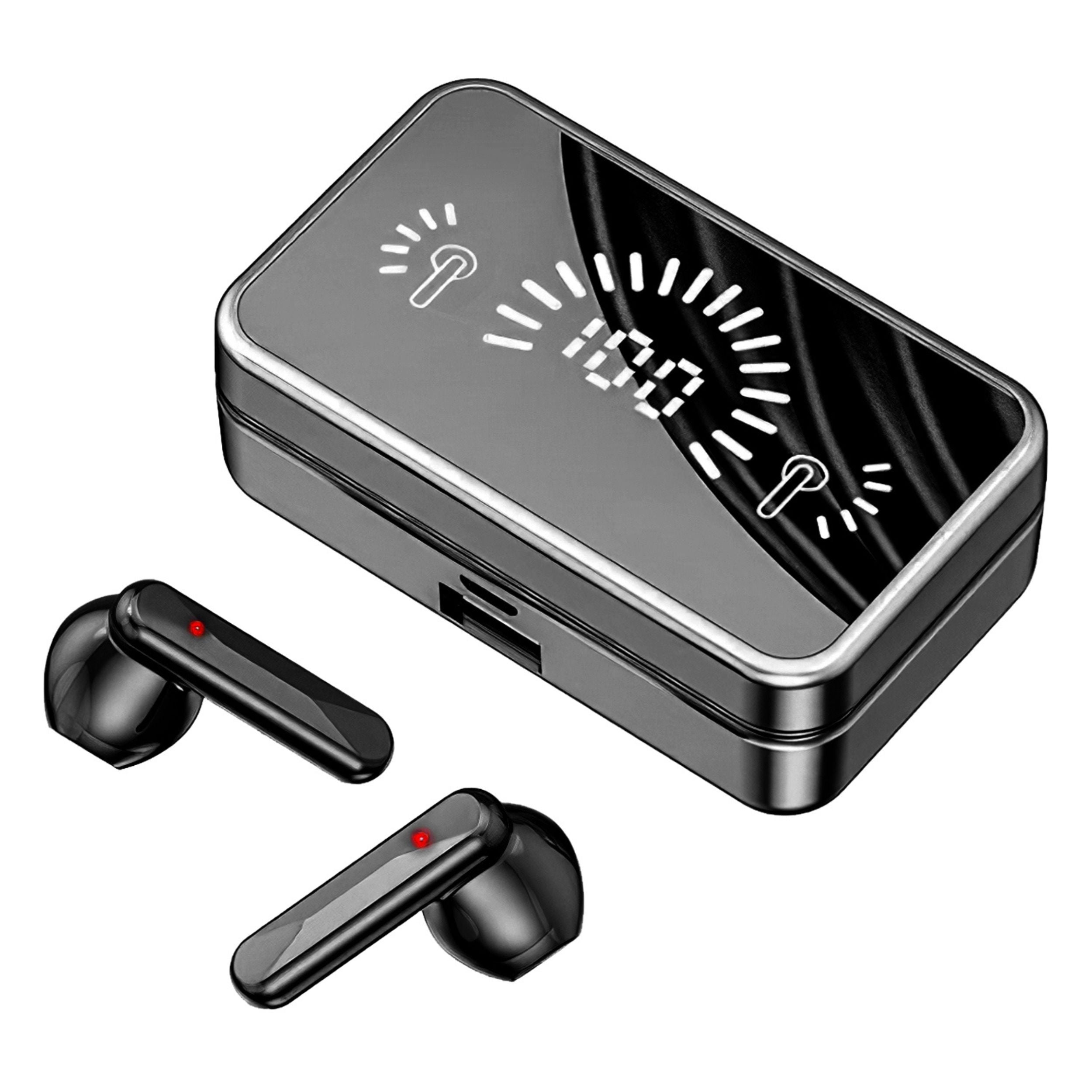 title:5.3 TWS Wireless Earbuds with Touch Control, In-Ear Headphones, Charging Case, Built-in Mic;color:Black