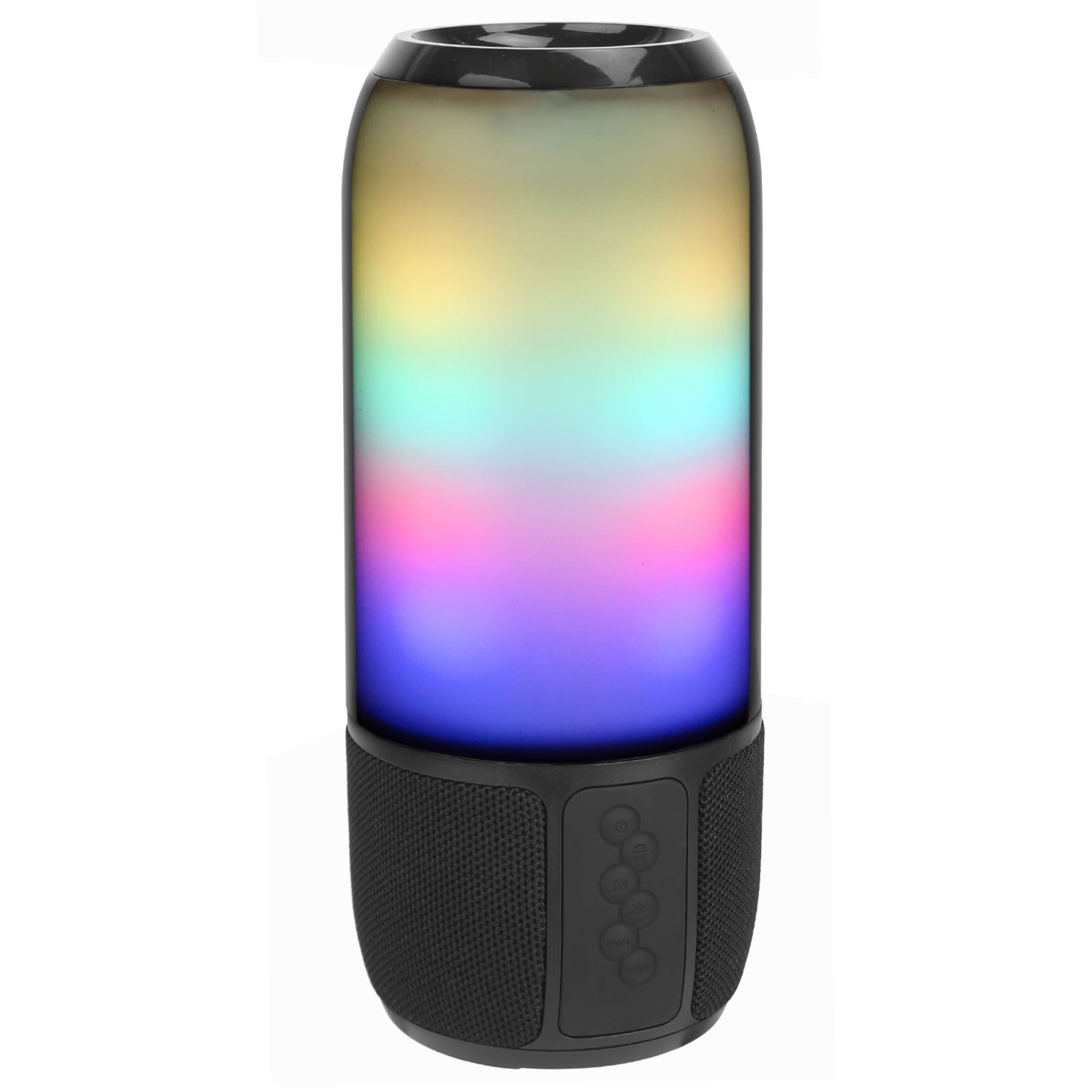 title:Portable Wireless Speaker with 6 Color Changing Lights - Loud Stereo, Radio, TWS - for Home, Outdoor, Travel;color:Black