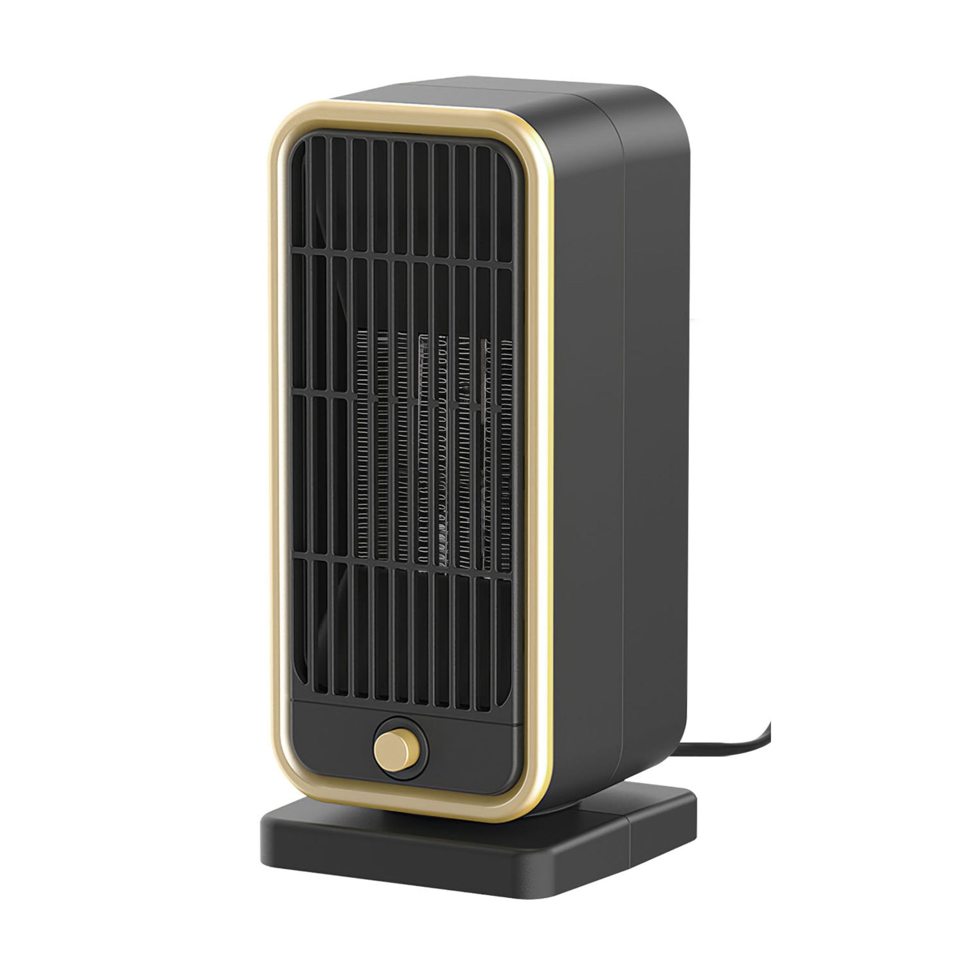 title:Portable Electric Heater - 500W PTC Ceramic, Overheating Protection, Tip Over Safety, 3S Heating - Ideal for 322 Sq FT Home Office;color:Black