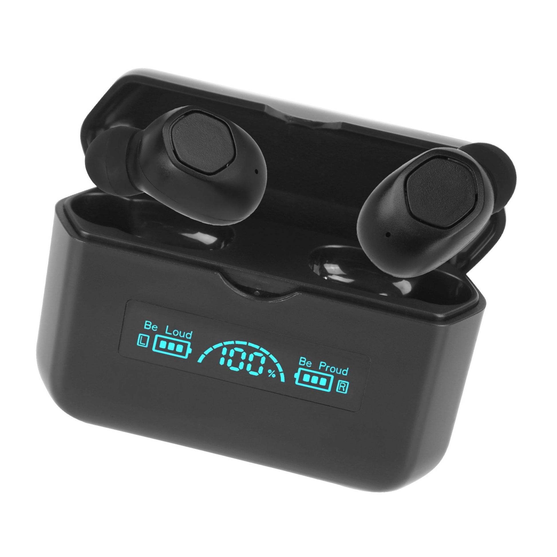 title:TWS Wireless Earbuds Headphone, 5.1, In-Ear, IPX4 Waterproof, w/ Charging Case;color:Black