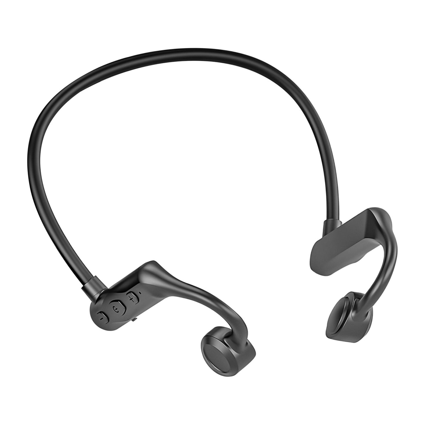 title:Waterproof Wireless V5.1 Bone Conduction Earphones - Open-Ear Headsets with Mic - Music Sport Earphone - 2 Packs;color:Black