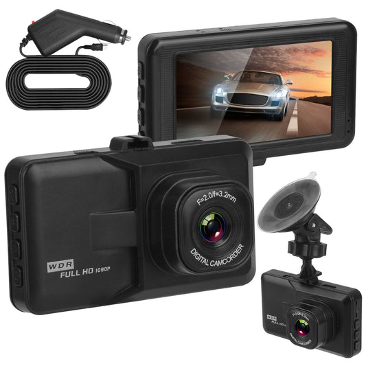 title:1080P Car DVR 3in Dash Cam - 100° Angle, Loop Recording, Motion Detection;color:Black