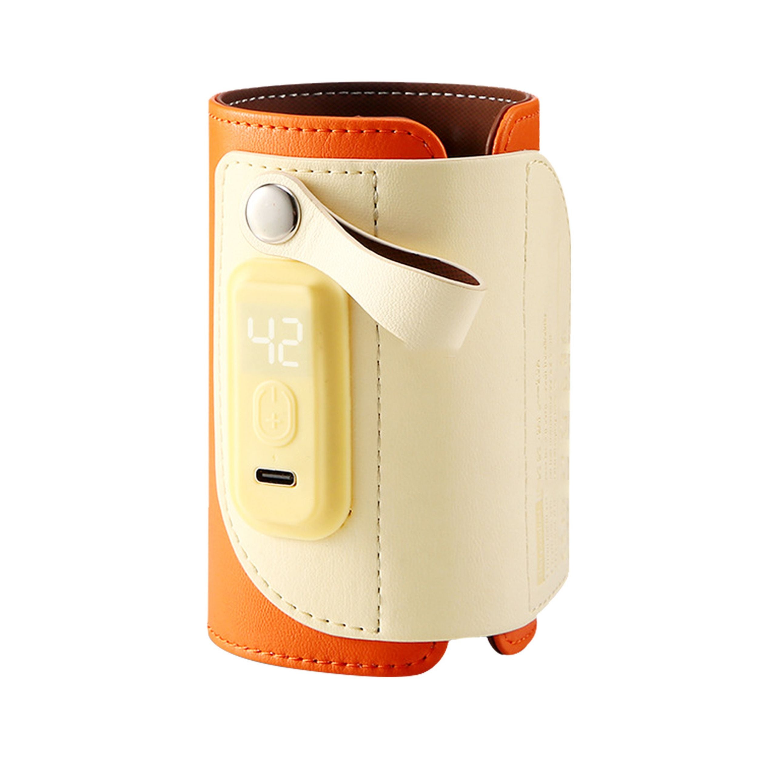 title:Portable Baby Milk Warmer - 5 Temp Handheld Bottle Warmer w/ Fast Charger - Perfect for Travel;color:Orange