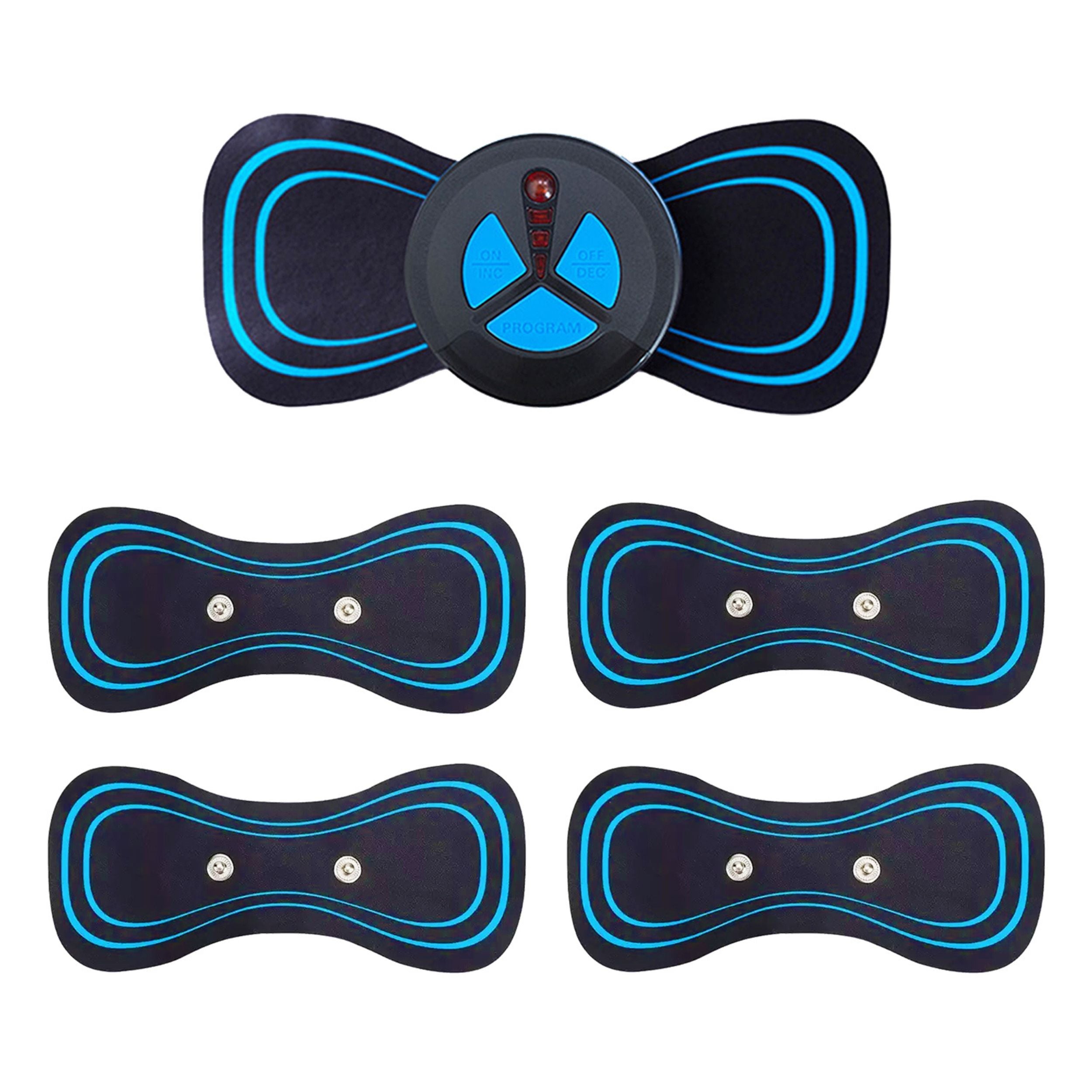 title:Portable Neck Massager Pads - 5 Pack, Reusable & Long-lasting;color:Black