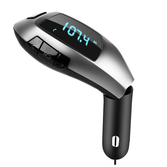 title:FM Transmitter: Car USB Charger, Hands-free Call, MP3 Player. Supports U Disk & TF Card Reading.;color:Black