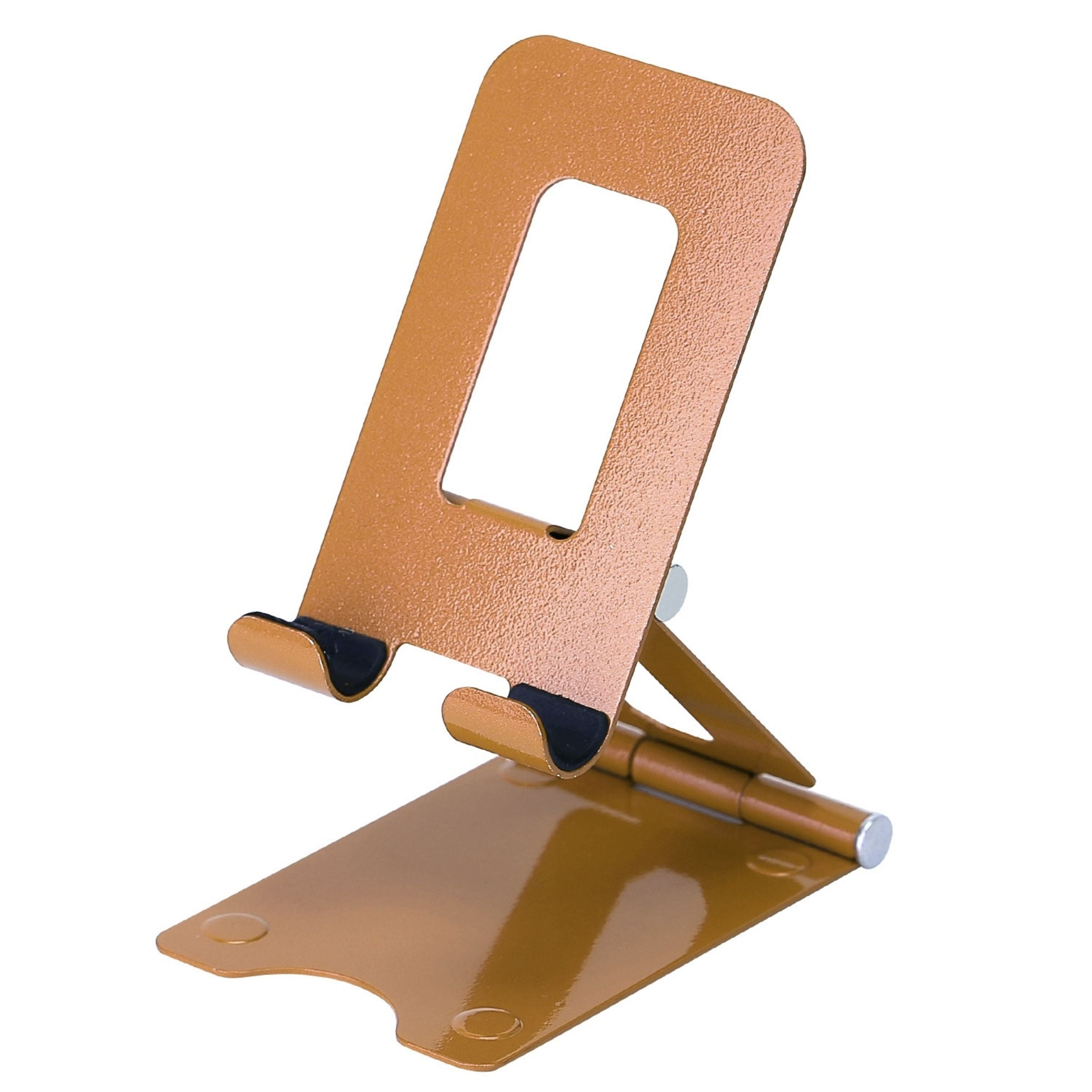 title:Adjustable Foldable Desktop Phone Stand for 4-10in Devices;color:Gold