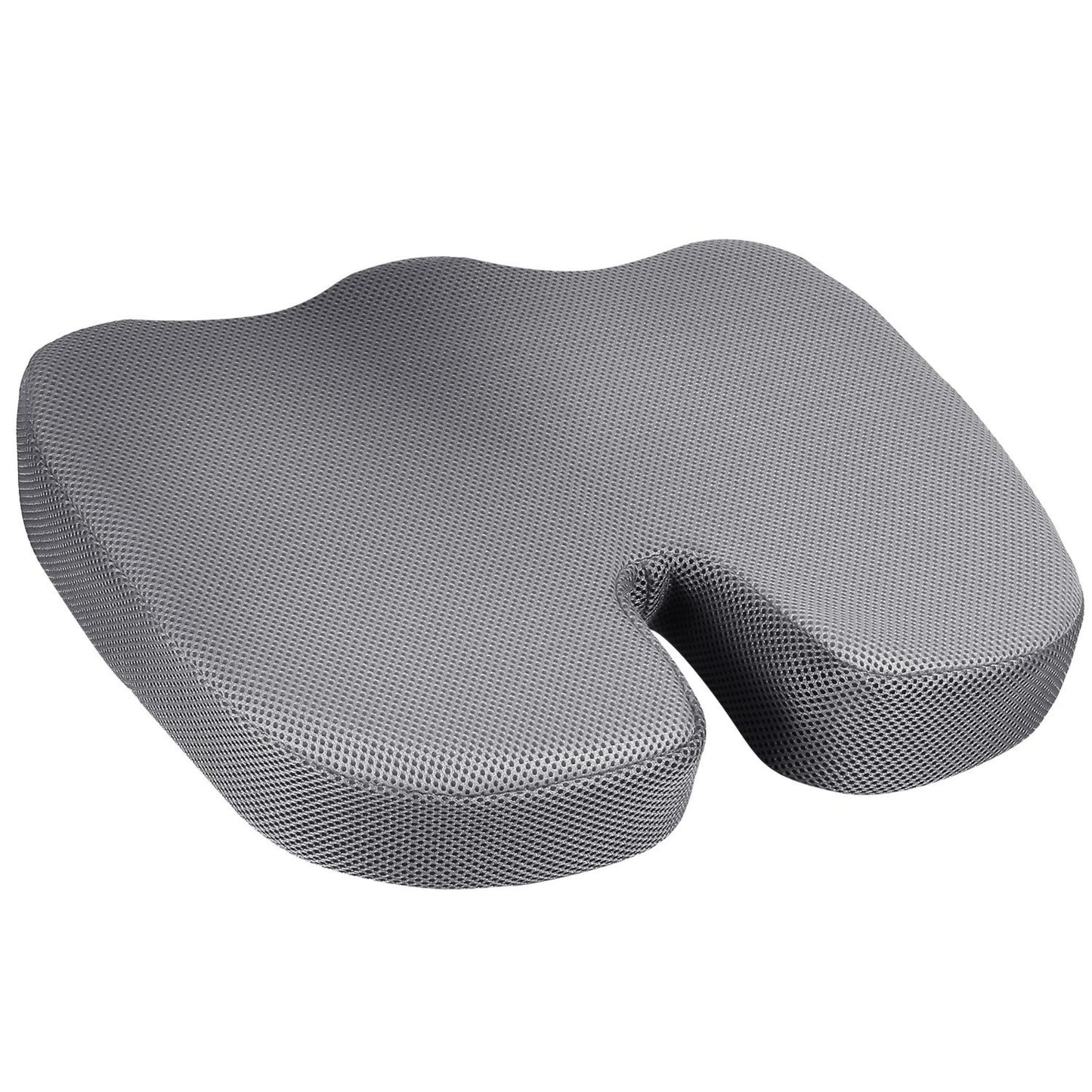 title:Orthopedic Memory Foam Seat Cushion for Office Car Seat - Tailbone & Hip Support;color:Gray