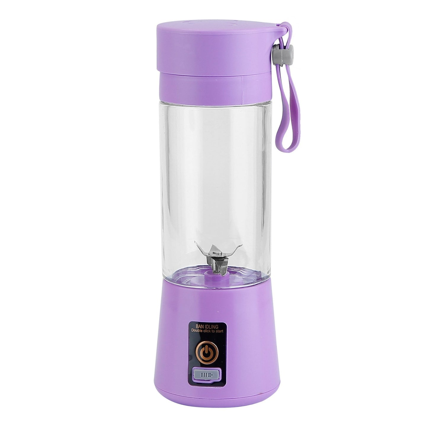 title:USB Rechargeable Portable Juicer Blender - 6 Blades, Powerful Motor;color:Purple