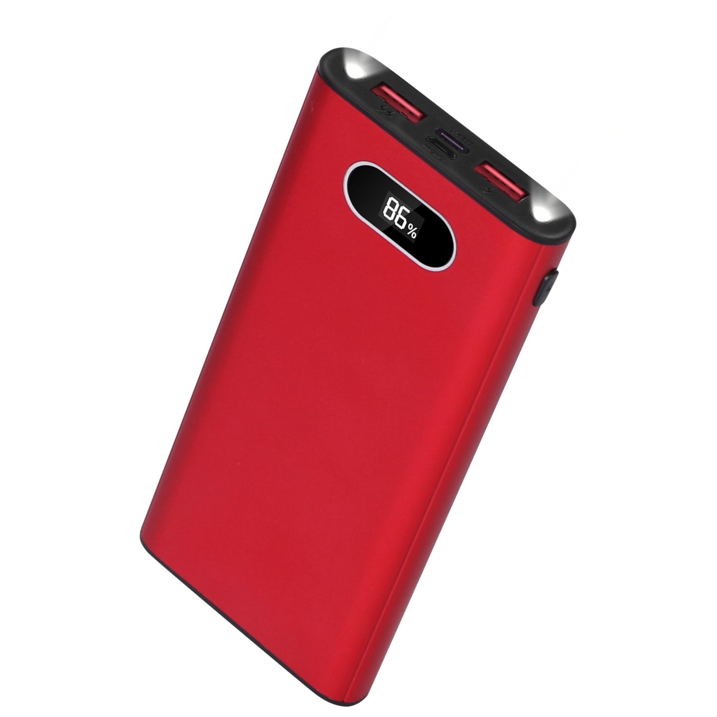 title:22.5W Super Fast Charging Power Bank - 20000mAh, LED Display, Flashlight - iPhone Samsung;color:Red