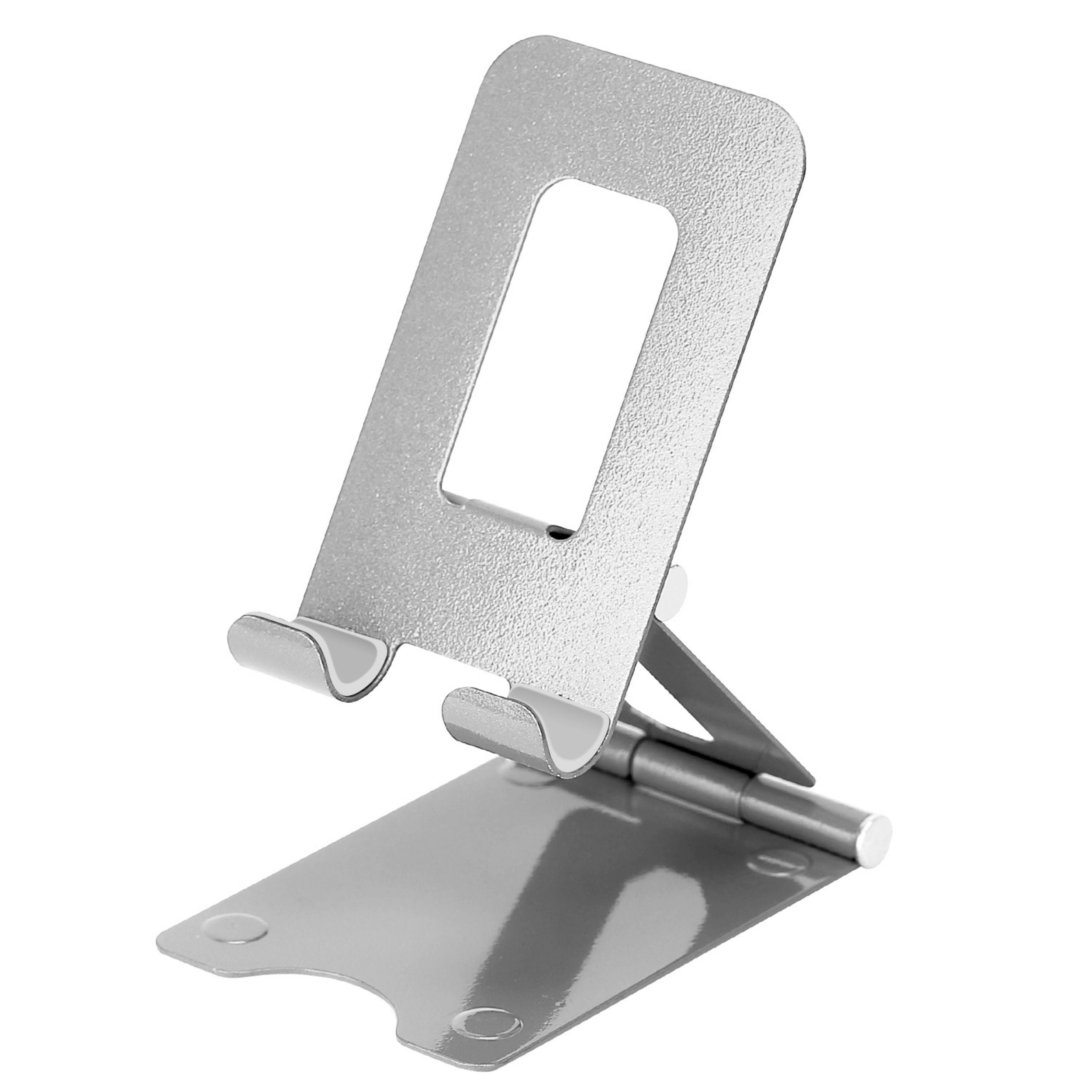 title:Adjustable Foldable Desktop Phone Stand for 4-10in Devices;color:Silver