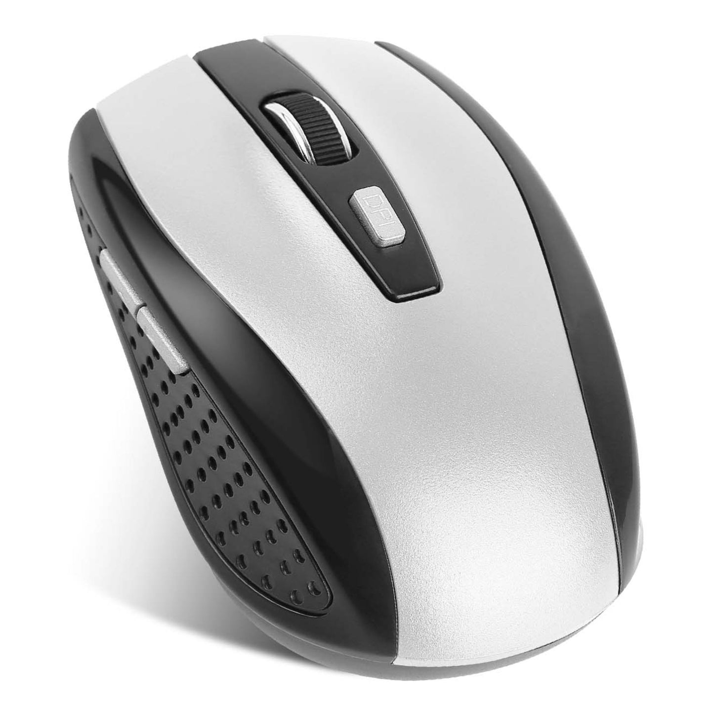 title:2.4G Wireless Gaming Mouse, 3 Adjustable DPI, 6 Buttons, for PC Laptop Macbook. Includes Receiver.;color:Silver