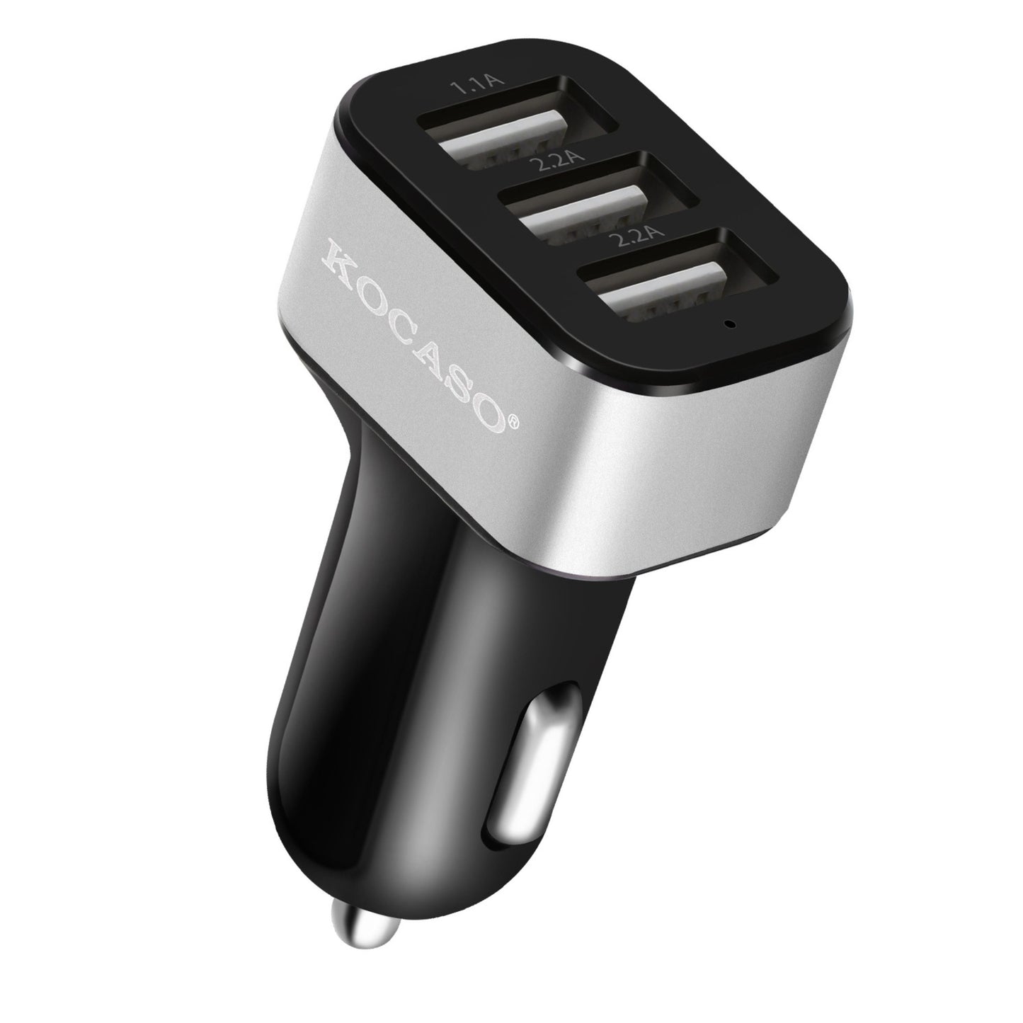 title:Triple USB Car Charger - 30W, 5.5A - iPhone XS/XS Max/8 Plus, Galaxy S7/S6 - Compact;color:Silver