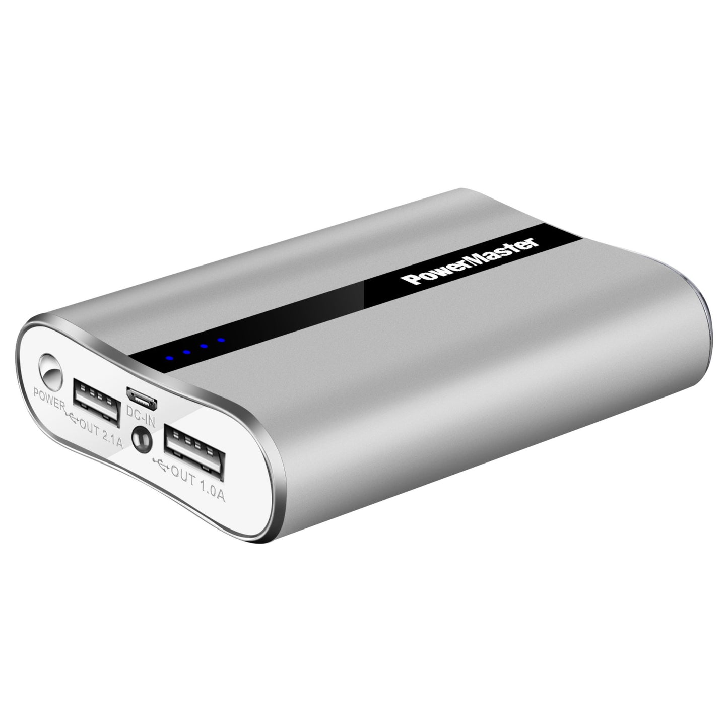 title:Ultra-Compact PowerMaster 12000mAh Charger - Dual USB Ports, Fast Charging - Ideal for IOS Phone - 3.1A Output;color:Silver