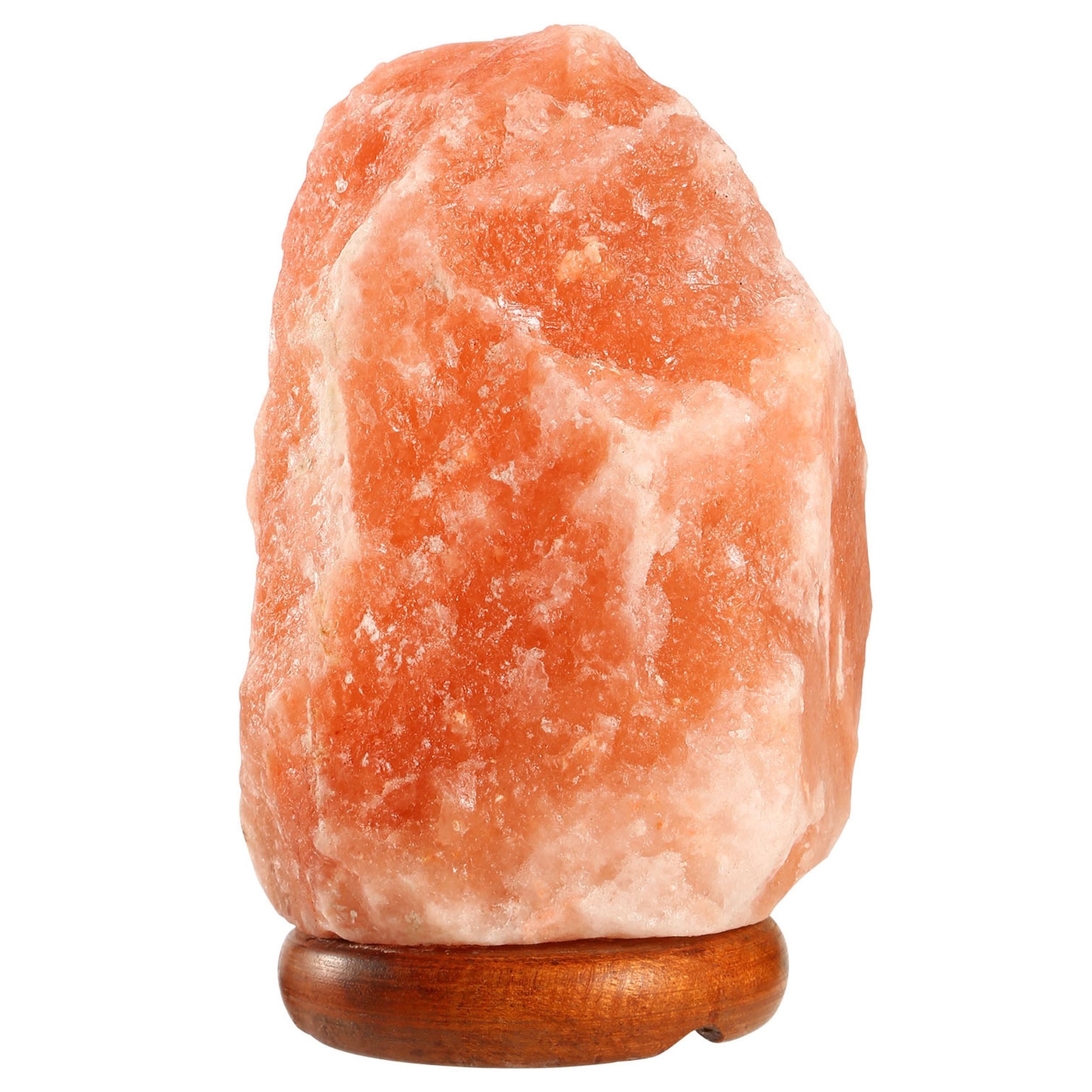 title:Dimmable Crystal Rock Salt Lamp - Hand Carved Table Lamp with Wood Base;color:Multi