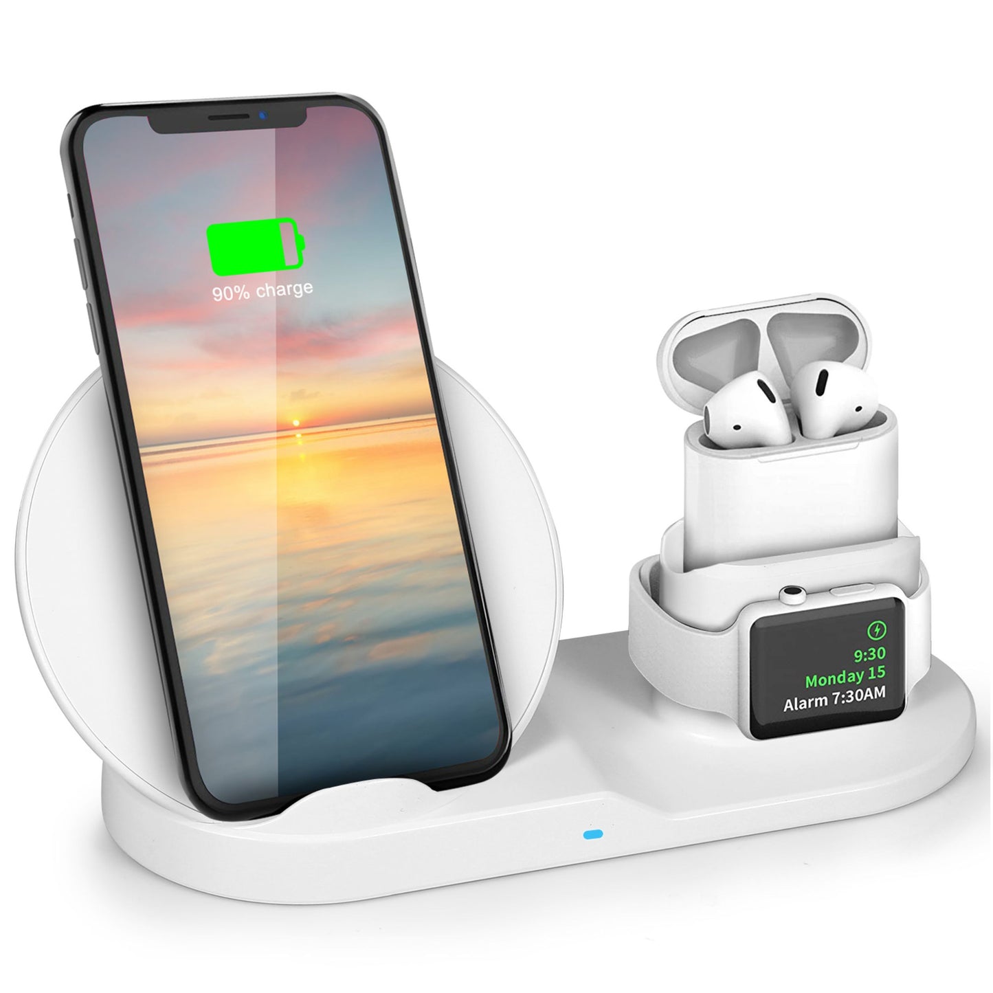 10W Fast Wireless Charger for iPhone, iWatch, AirPods - Fits iPhone 11/11Pro/XS/XR/MAX/X/8 Plus/8, Samsung Galax - Ruumur