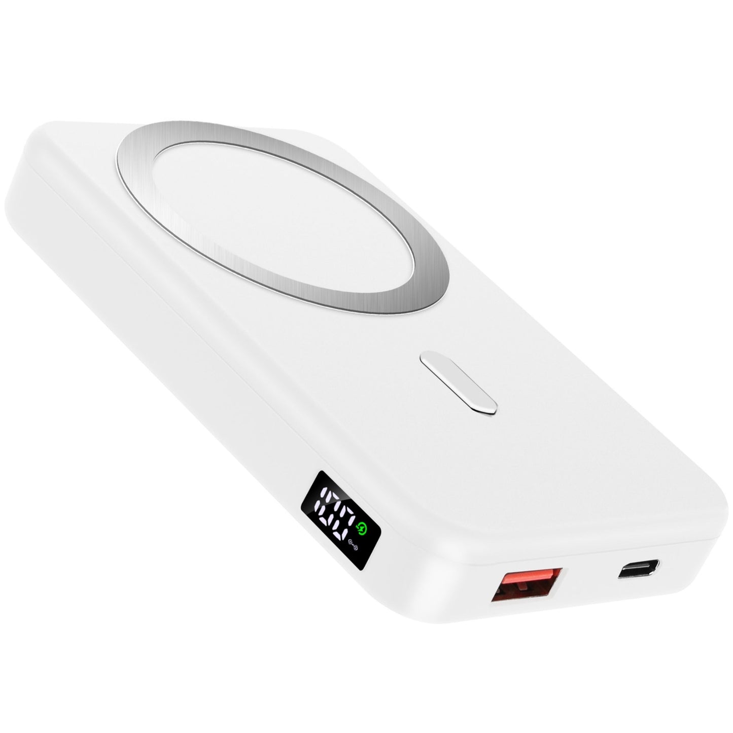 title:Magnetic Wireless Power Bank: 10000mAh, 22.5W Fast Charging for iPhone 12/13 Series;color:White