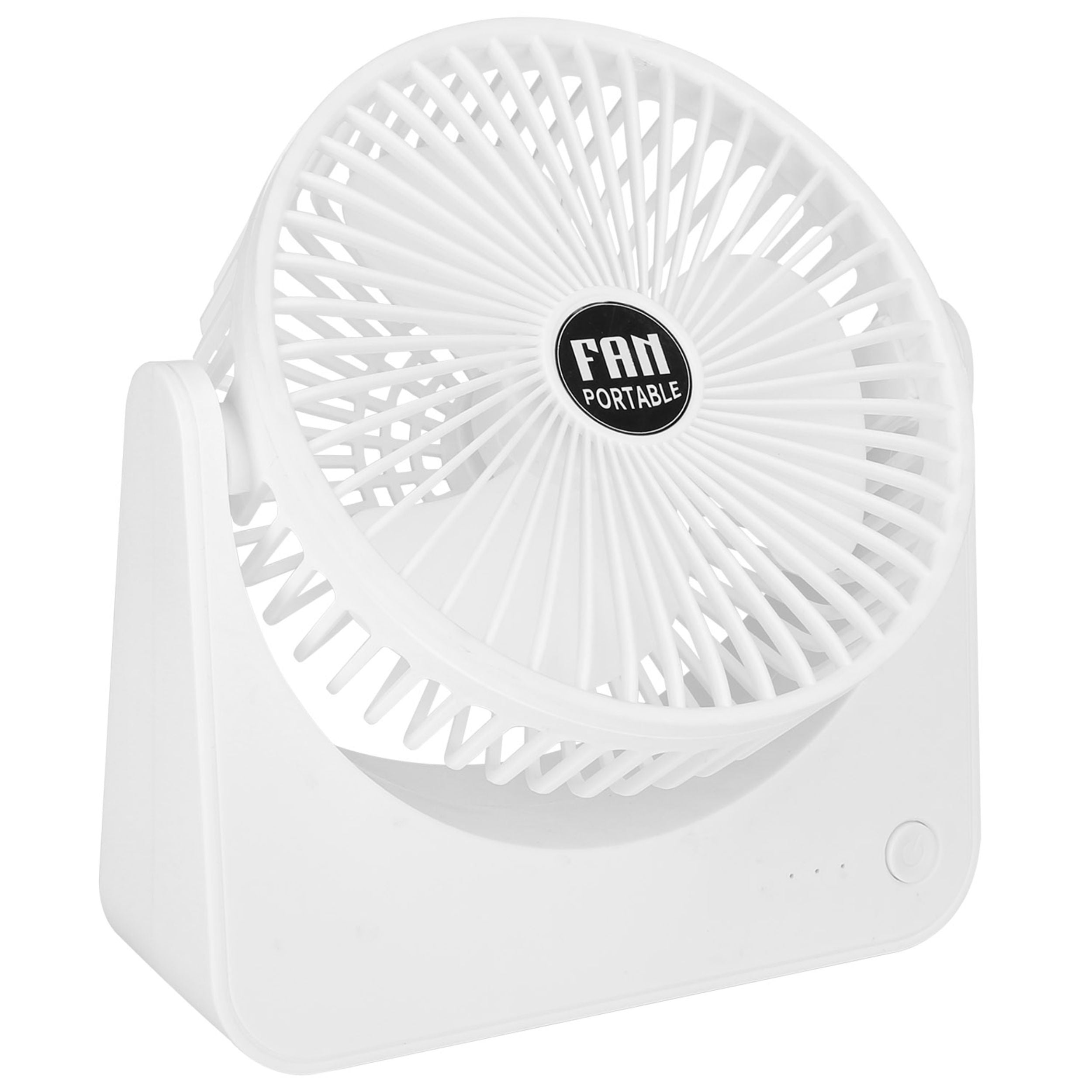 title:USB Powered 6.5in Desk Fan - 3 Speeds, Tilt, Quiet - Ideal for Bedroom & Office;color:White