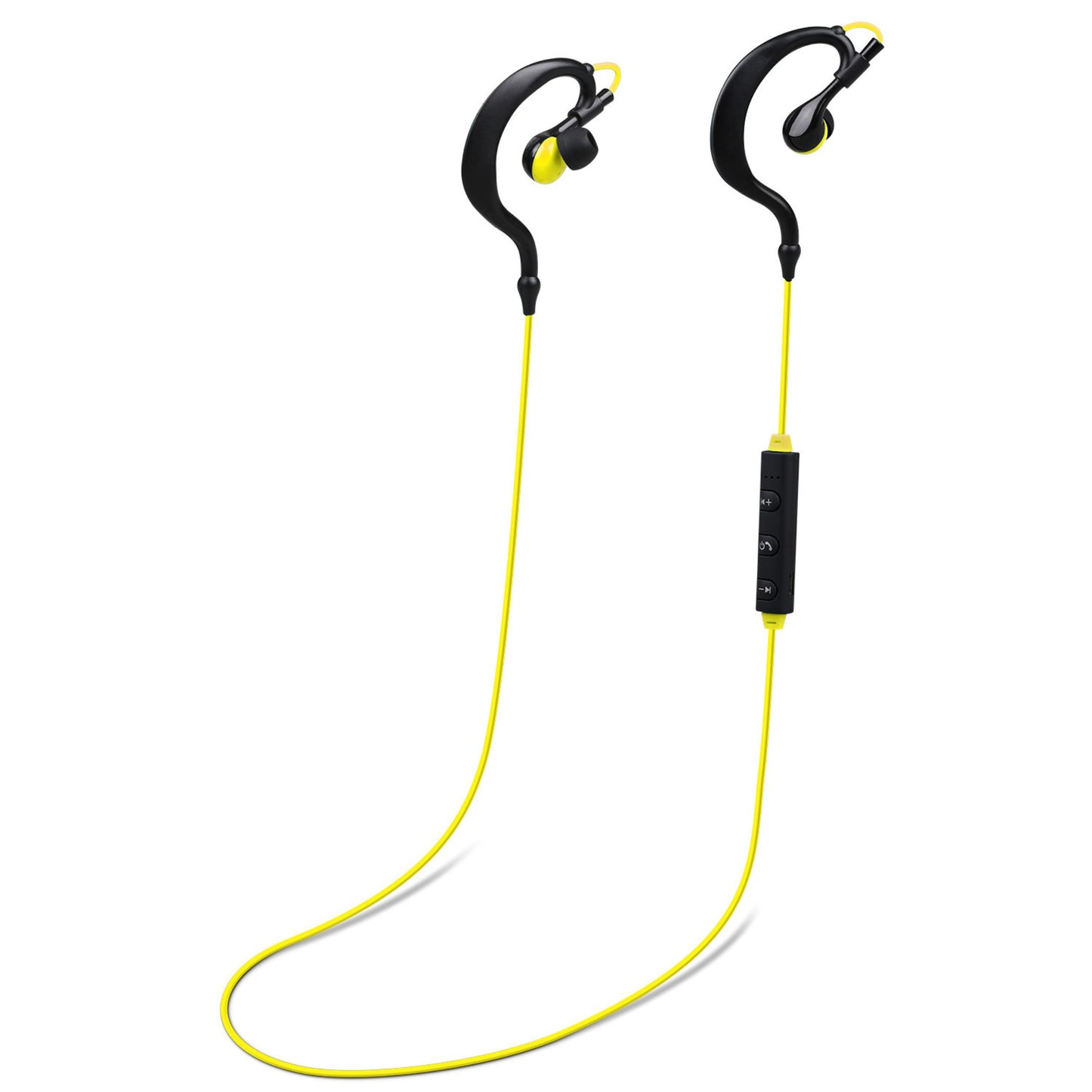 title:Wireless Sport In-Ear Headphones V4.1 - Sweat-proof Neckband Earbuds, Deep Bass, Mic - Running, Hiking, Travel;color:Yellow