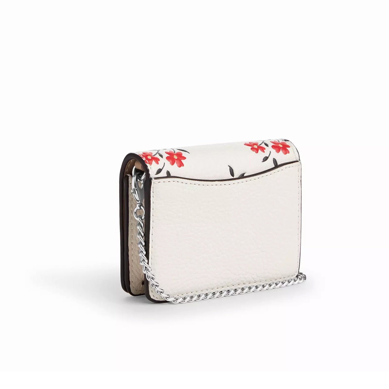 title:Coach Women's Mini Wallet On A Chain With Floral Print;color:Chalk Multi